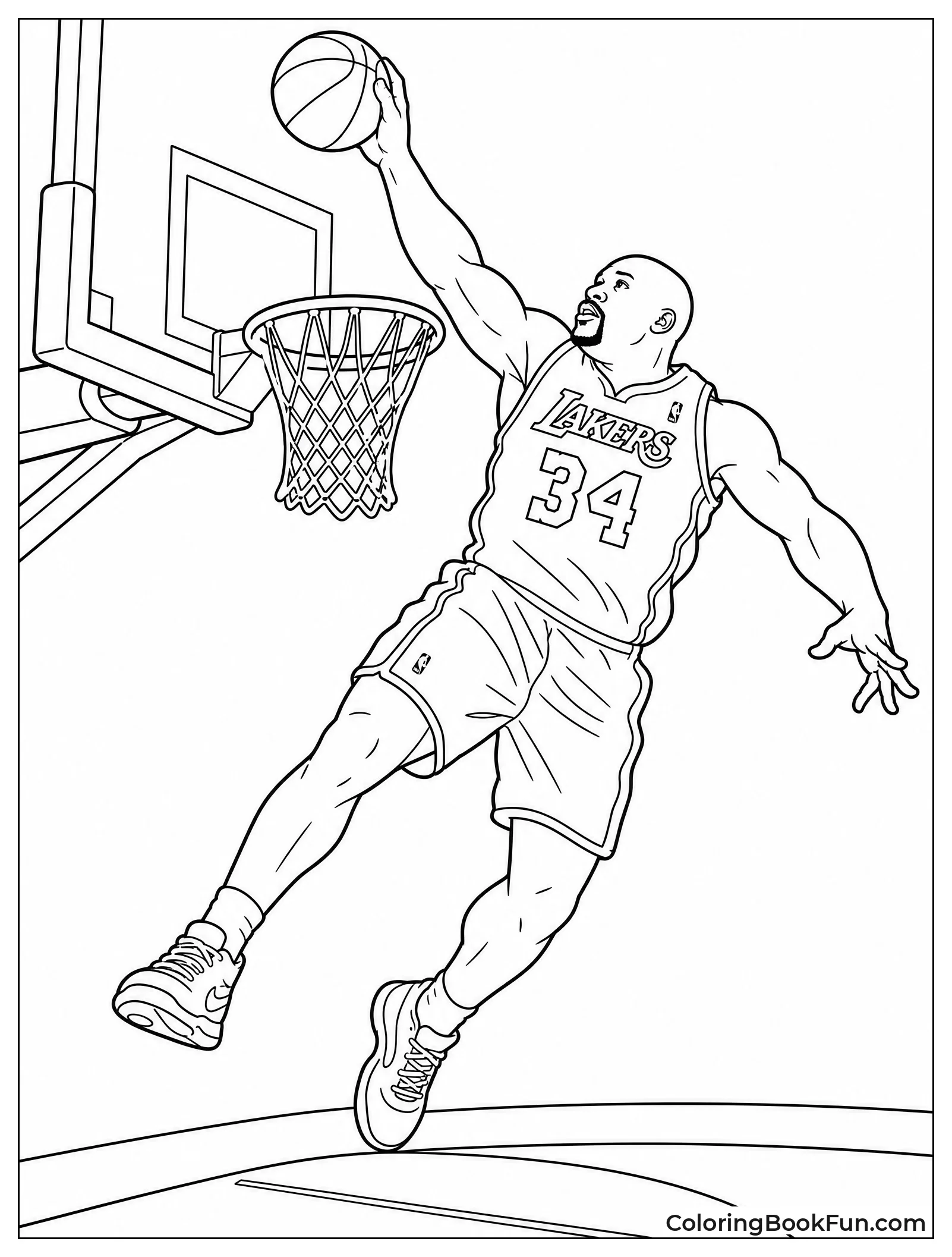 Shaq Reaching High for a Rebound