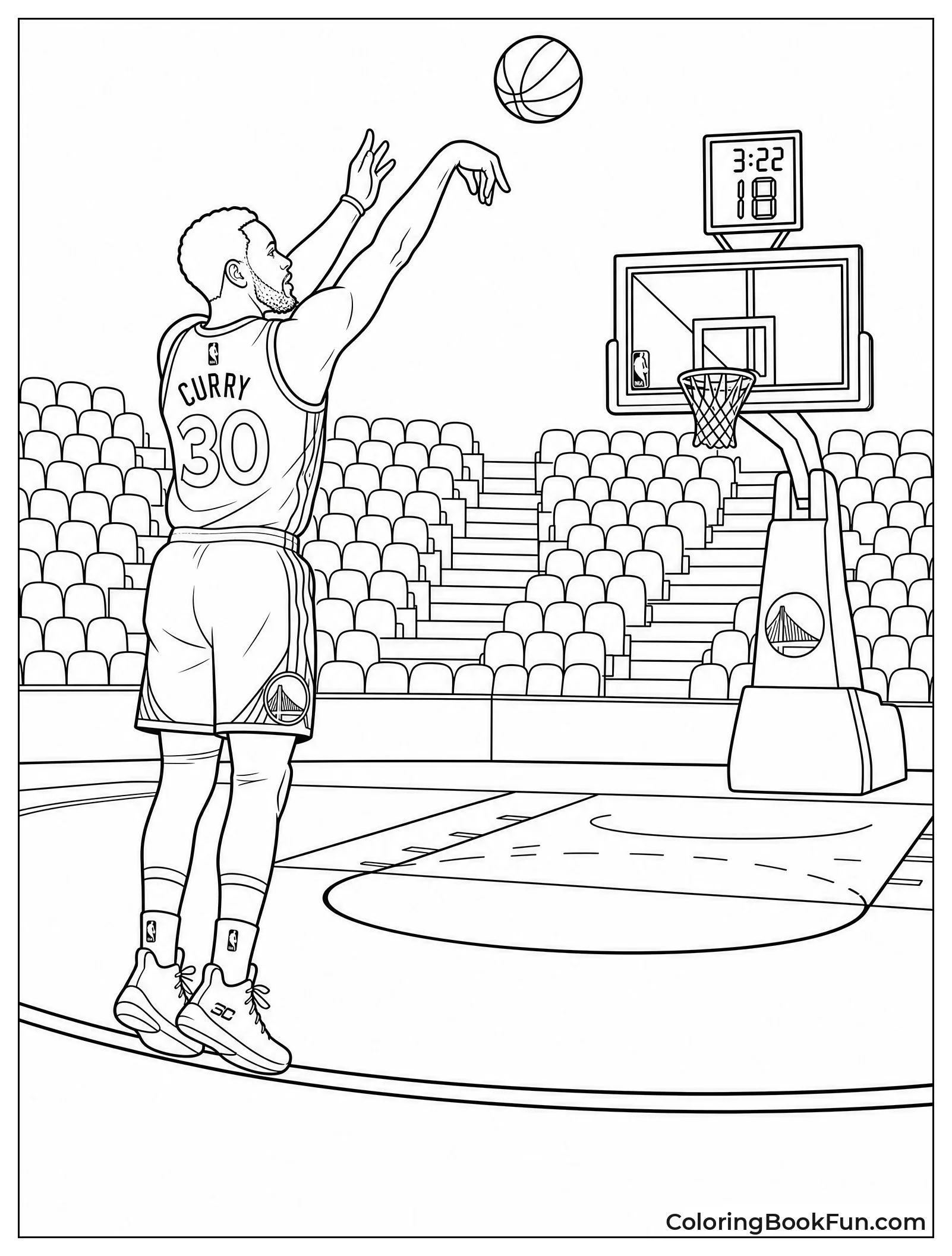 Stephen Curry Shooting from Beyond the Arc