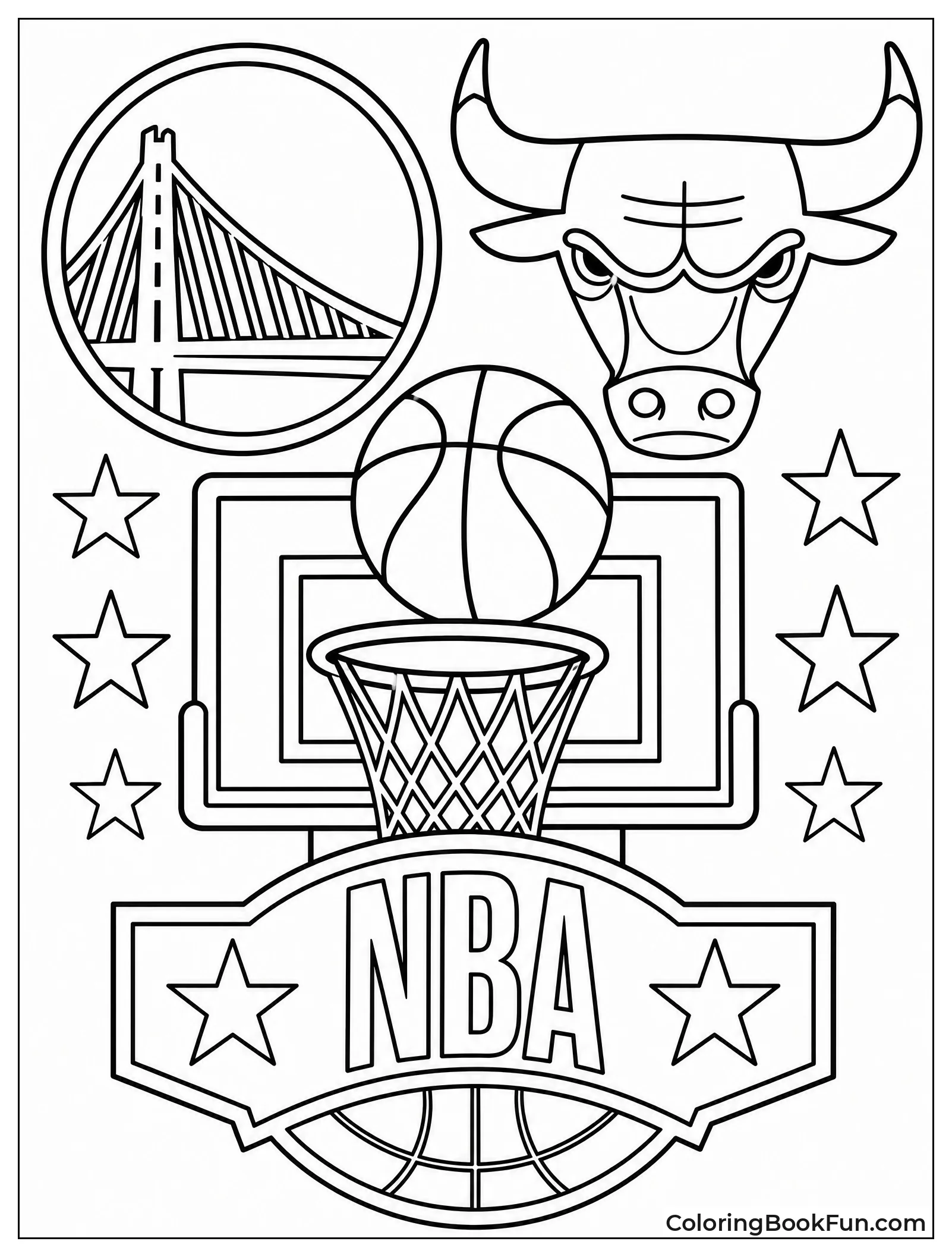 Montage of Popular Nba Team Logos