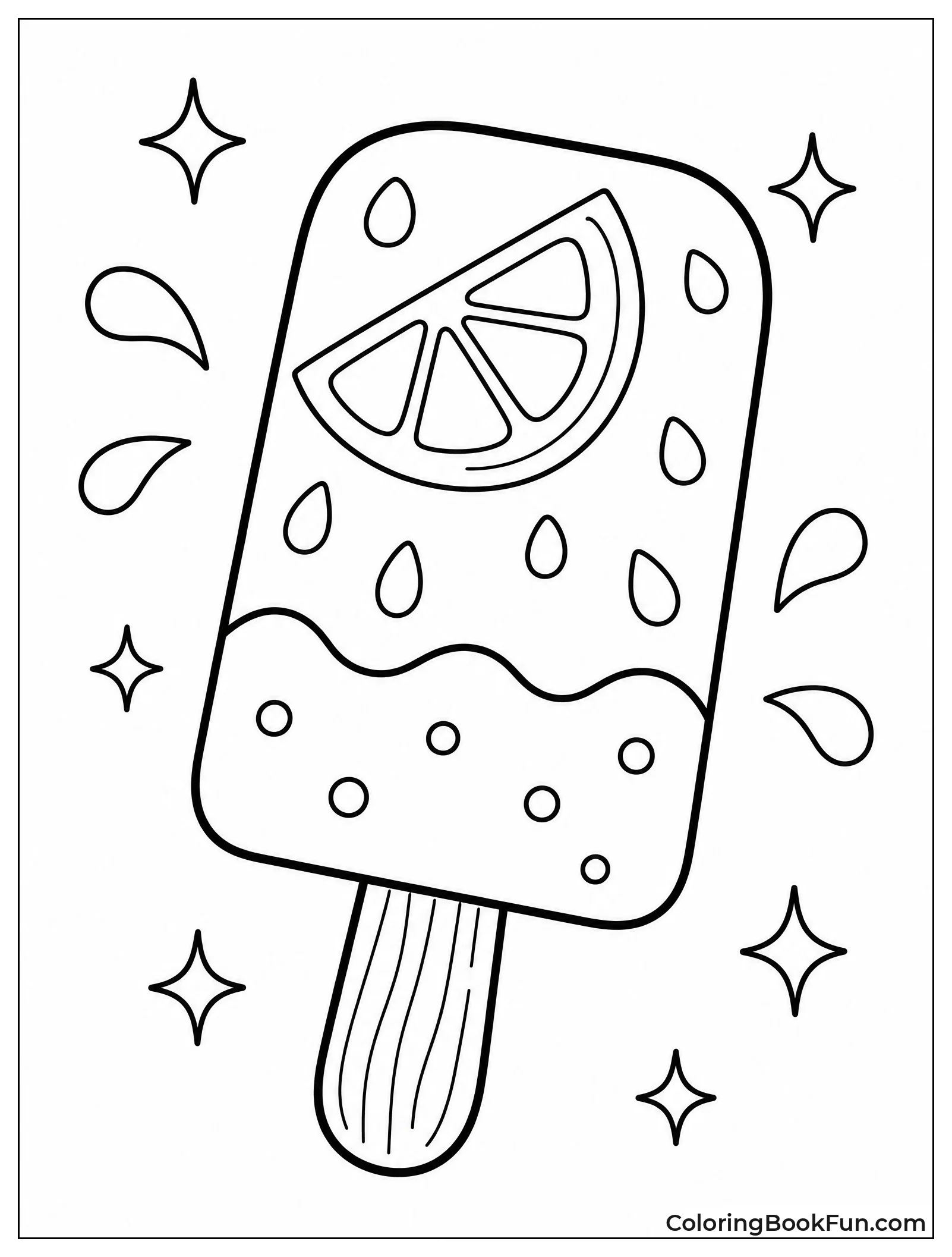 Frozen Orange Creamsicle on a Stick