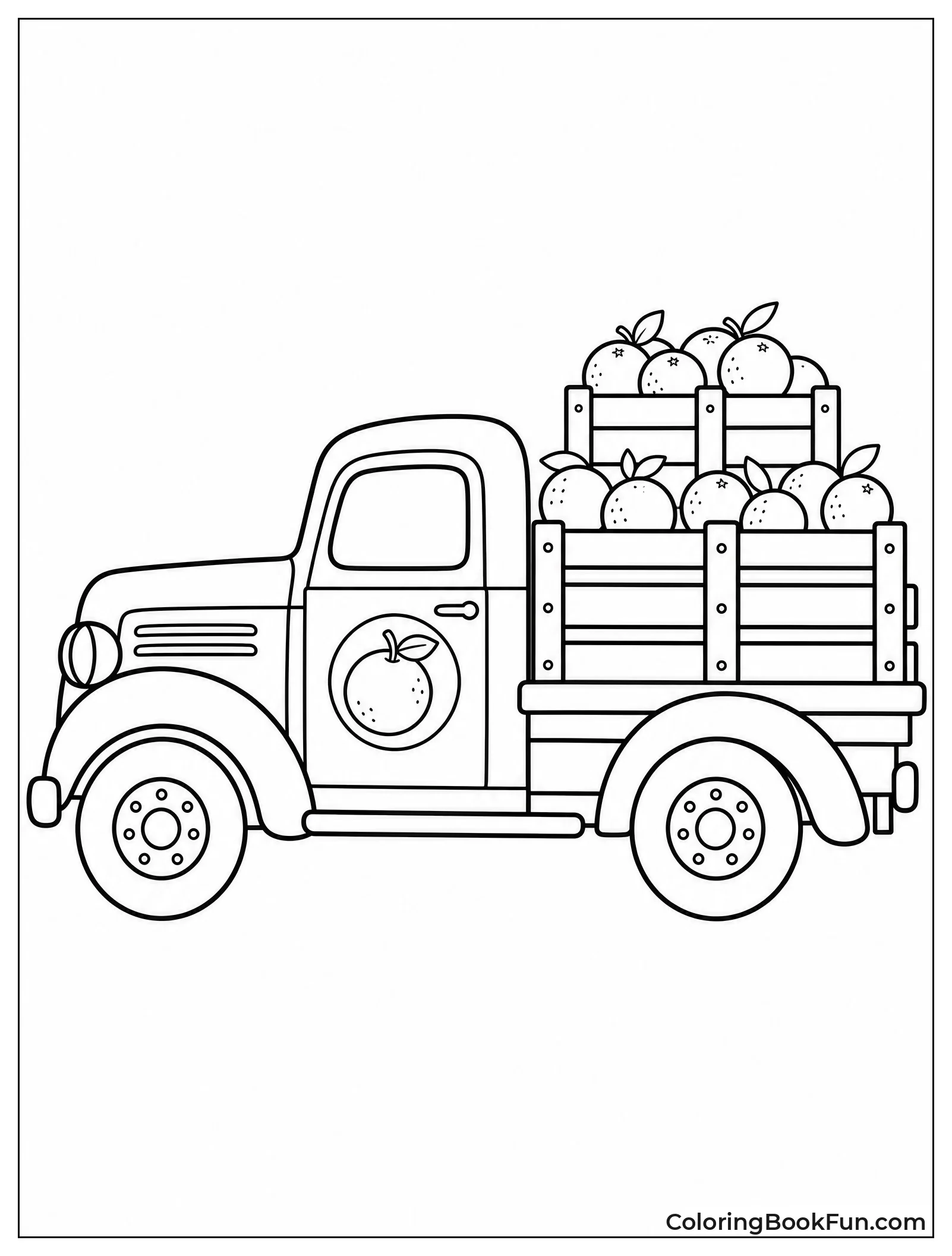 Vintage Truck Delivering Oranges