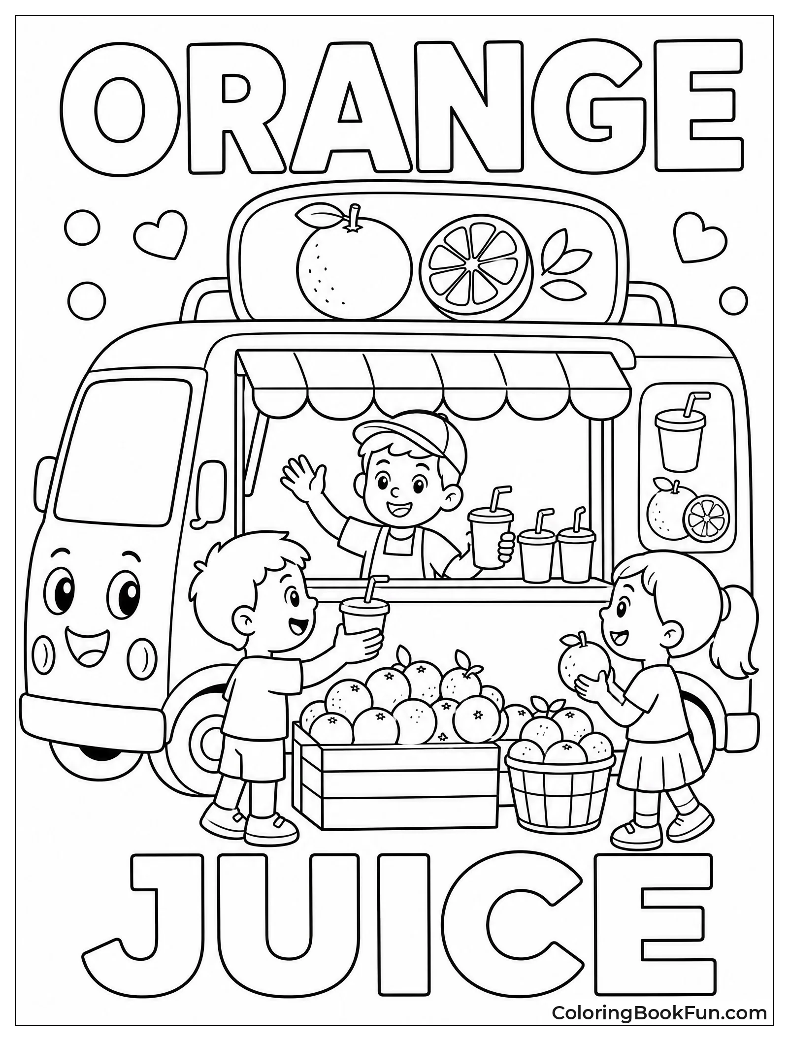 Food Truck Selling Orange Juice