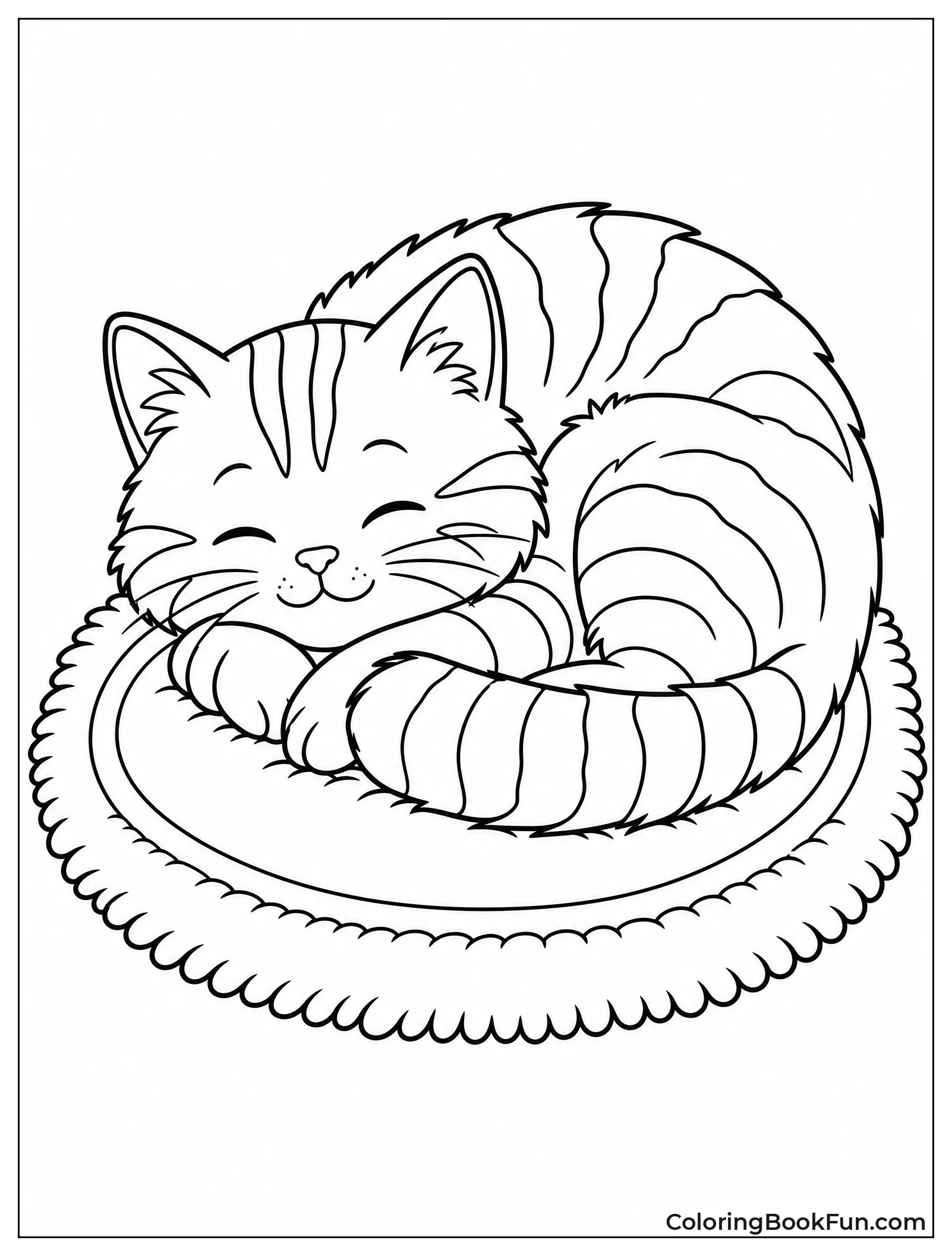 Fluffy Orange Cat Taking a Nap