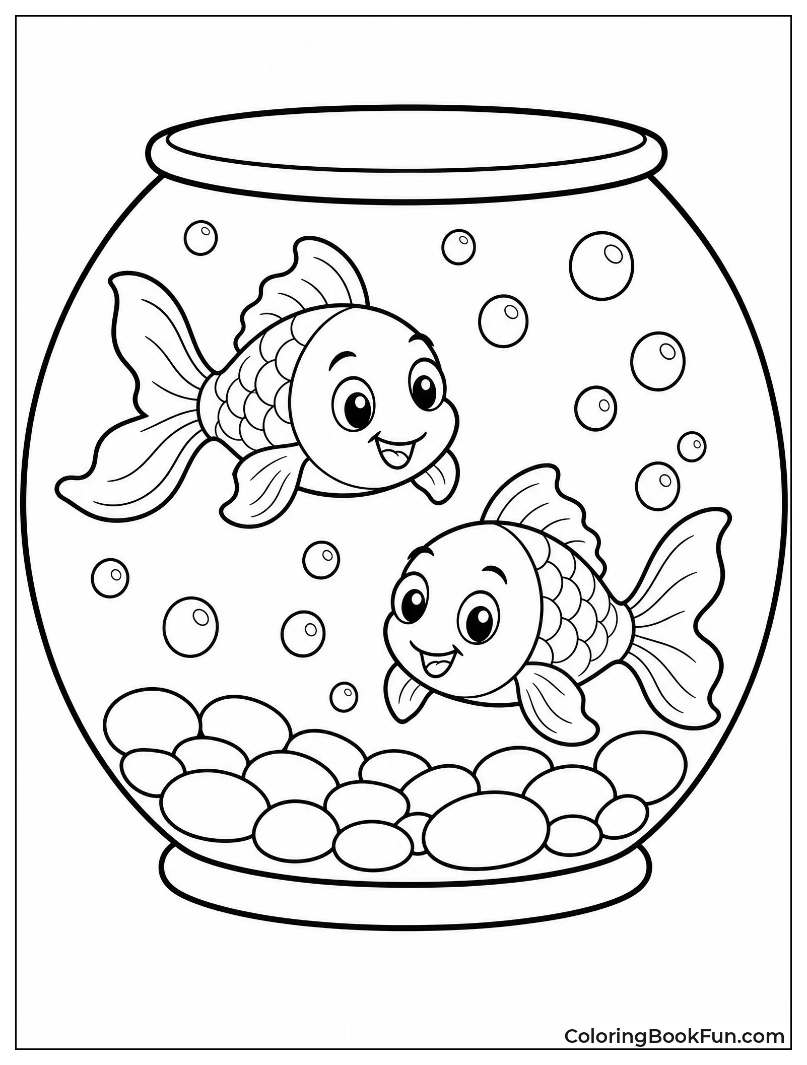 Goldfish Swimming in a Bowl