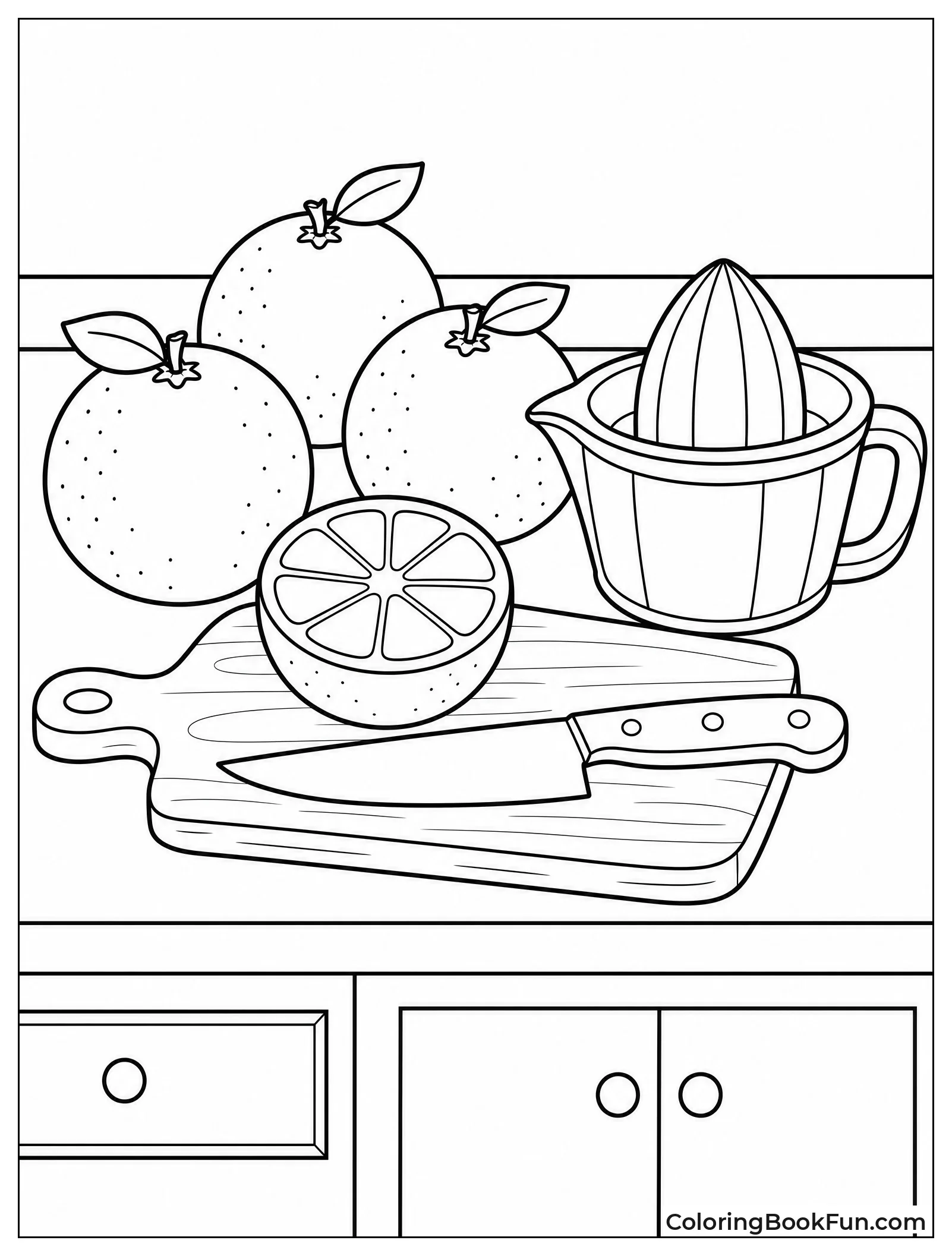 Oranges on the Kitchen Counter