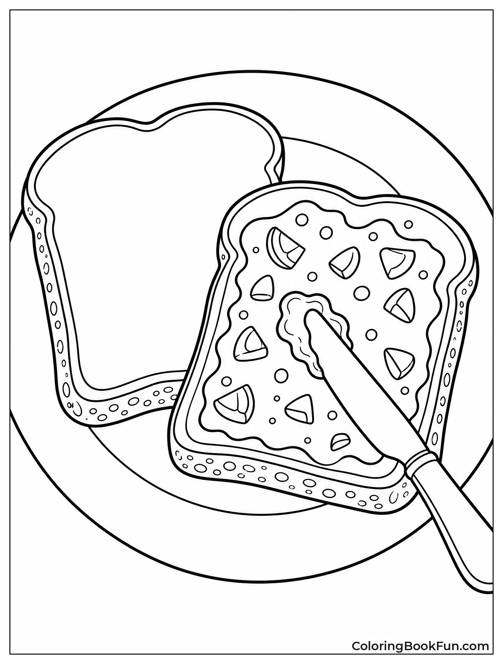 Toast with Thick Orange Marmalade