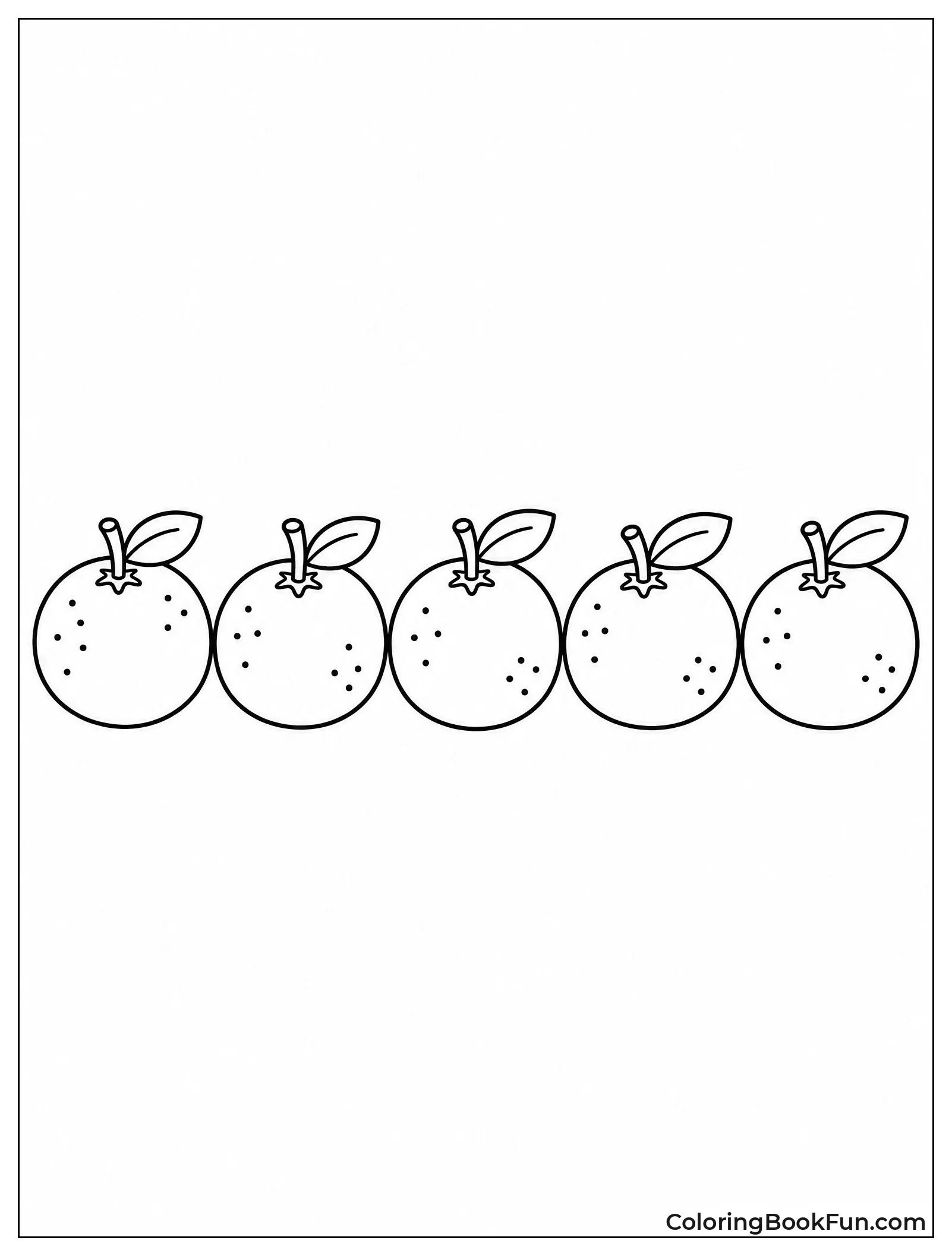 Row of Tiny Clementine Oranges