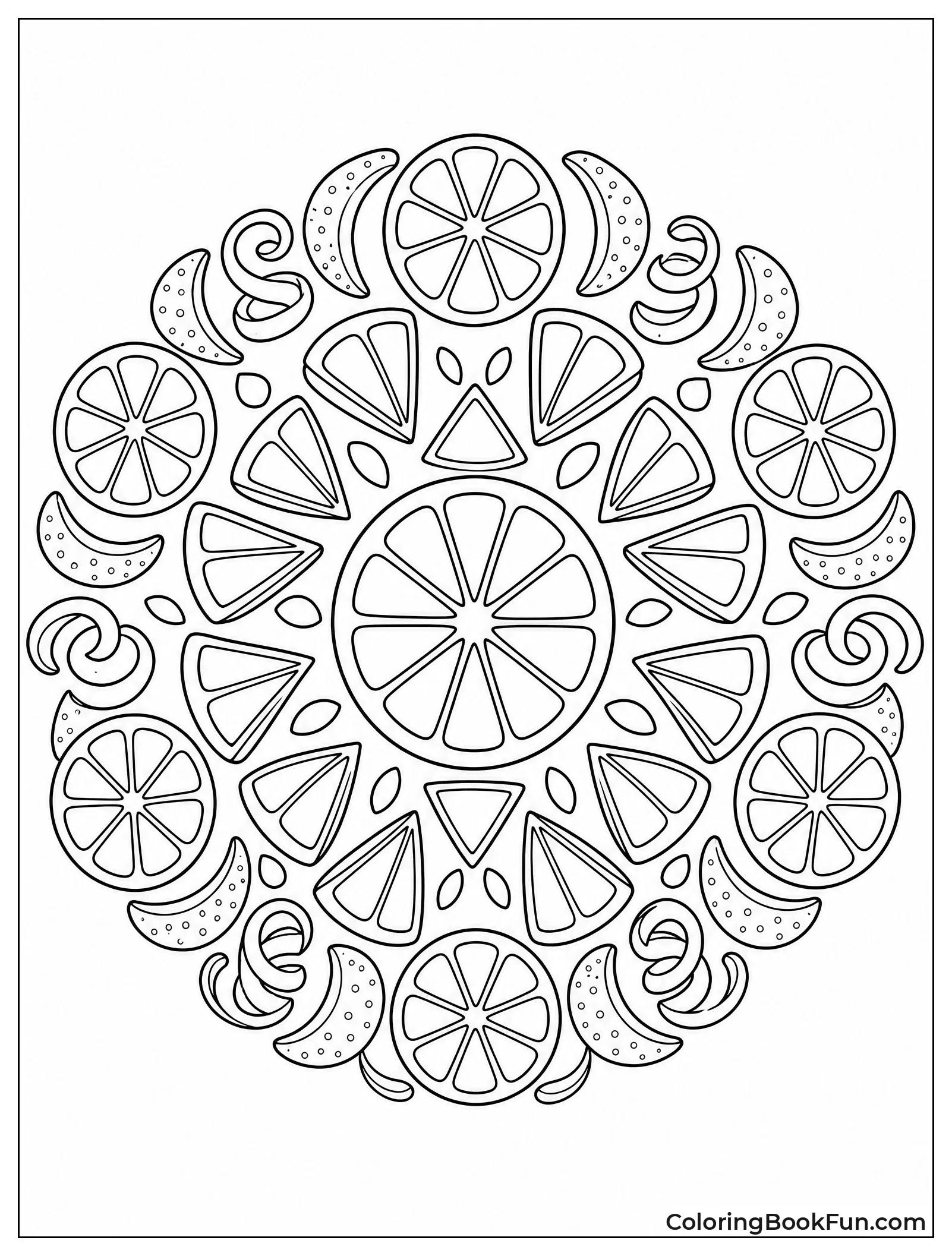 Mandala Made from Orange Slices