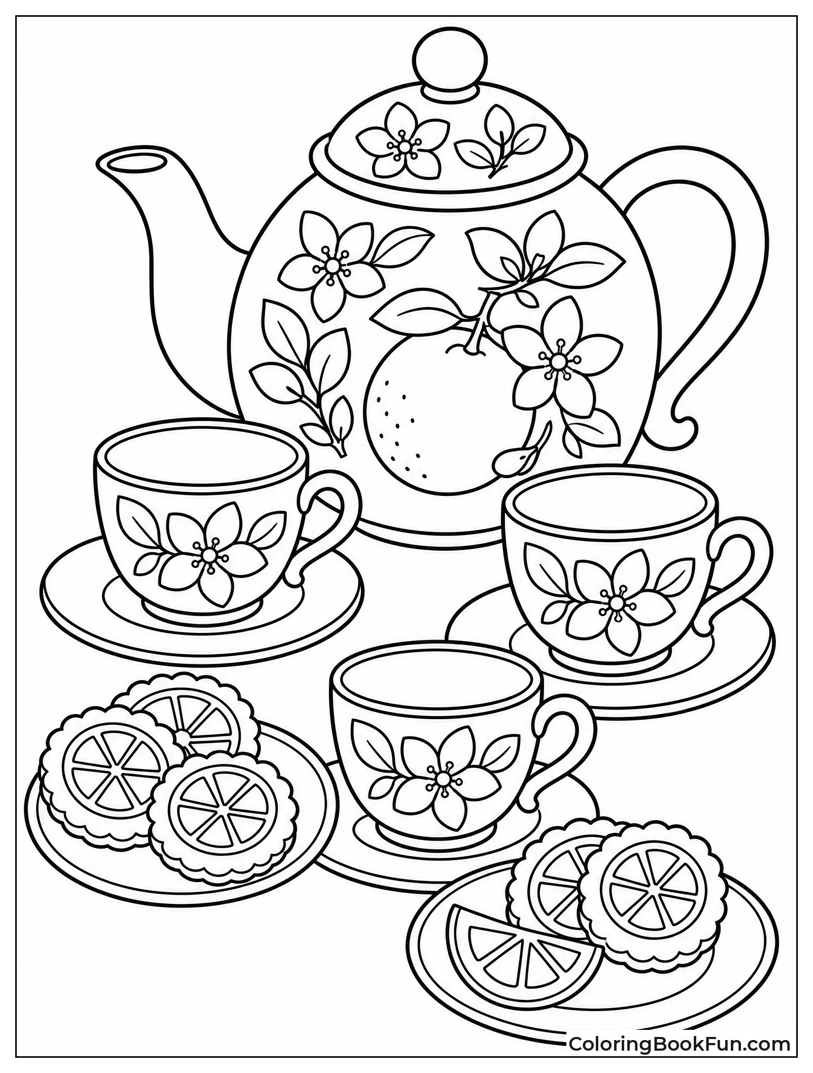 Tea Party with Orange Biscuits