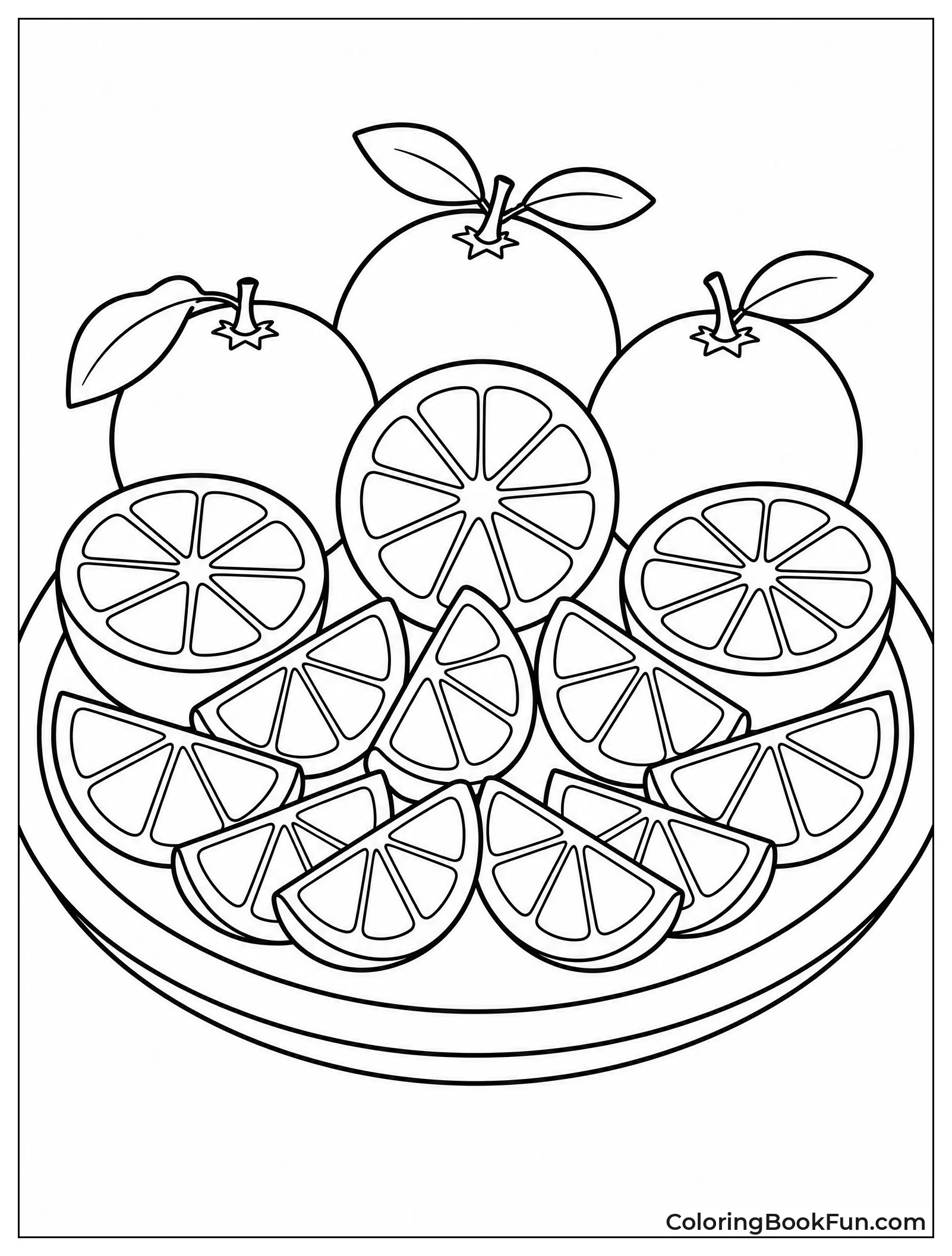 Festive Platter Full of Oranges