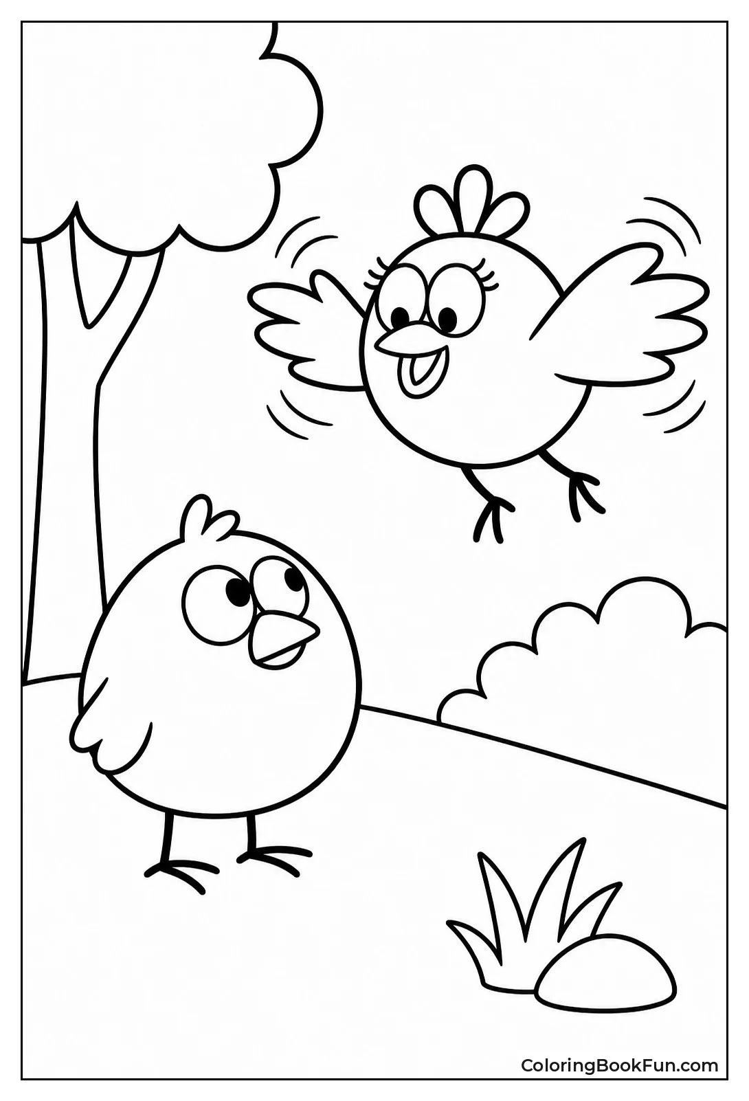 Chirp Practicing Flying While Peep Watches