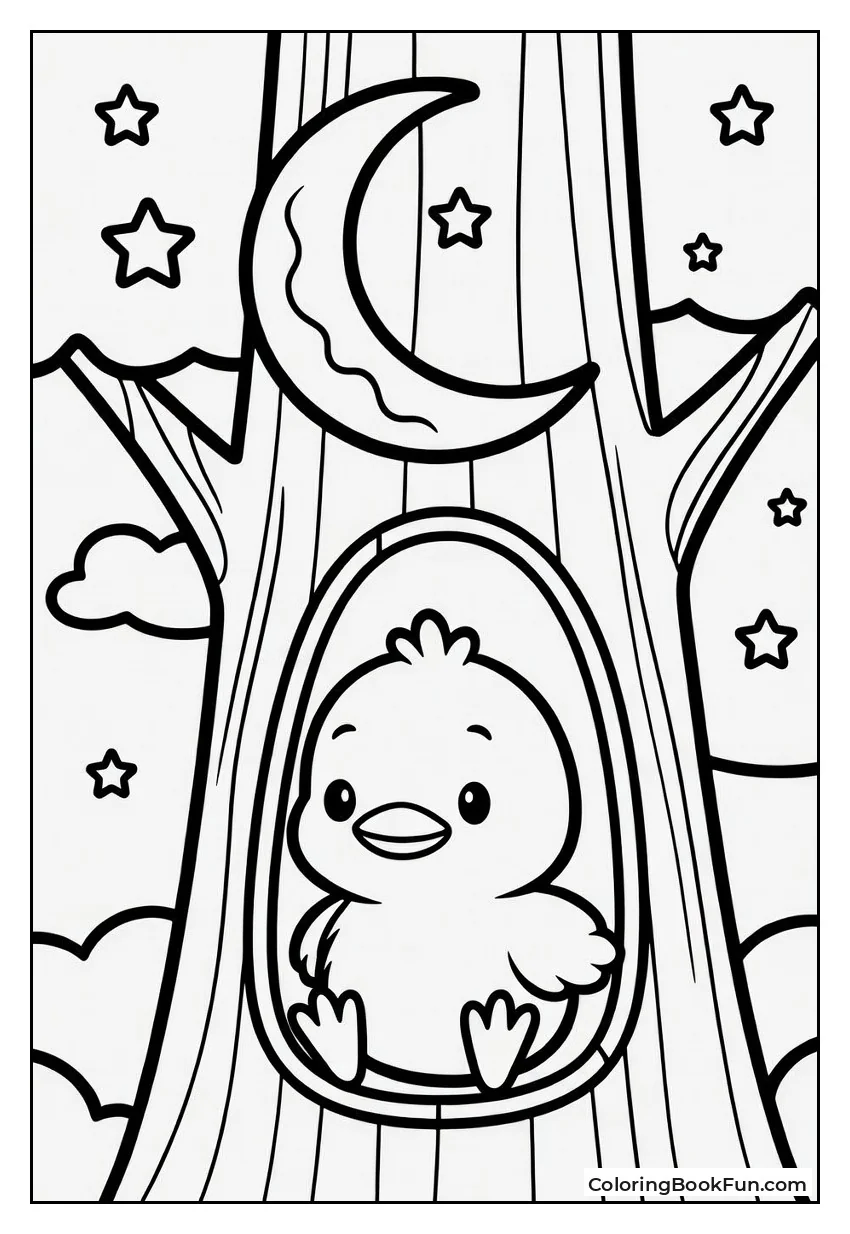 Hoot Sitting in Hollow Tree
