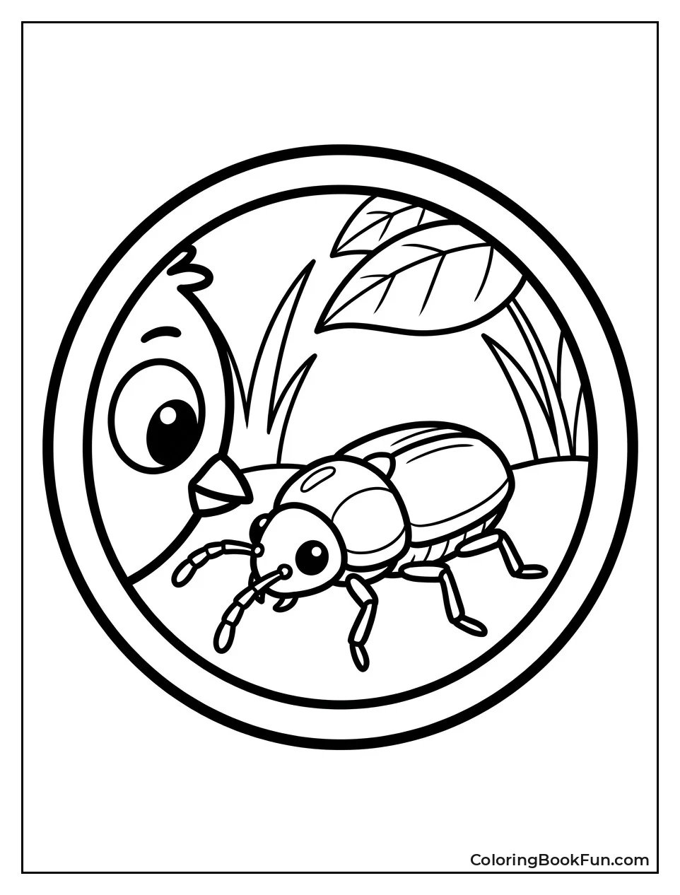 Peep Looking at Magnified Bug