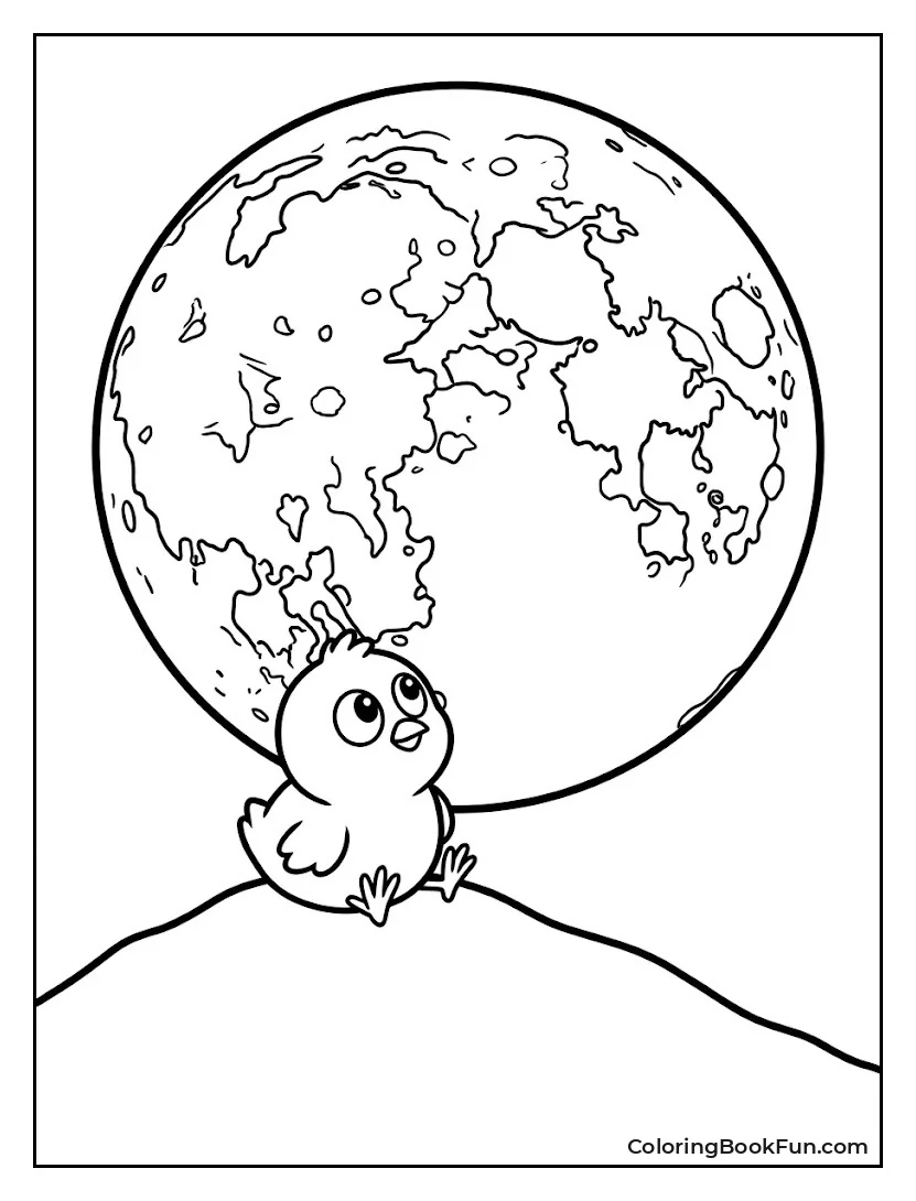 Peep Gazing at Big Moon