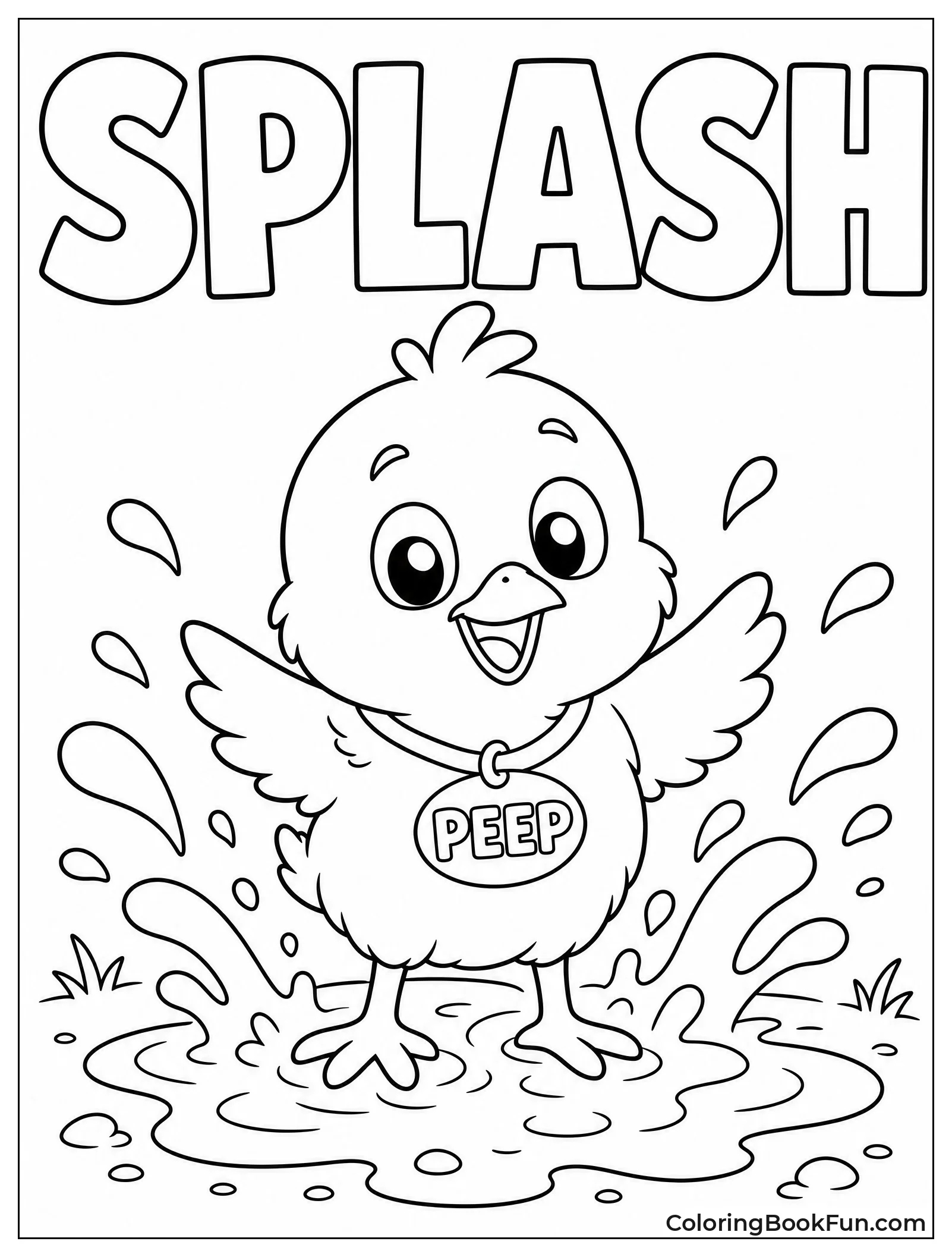Peep Jumping in Muddy Puddle