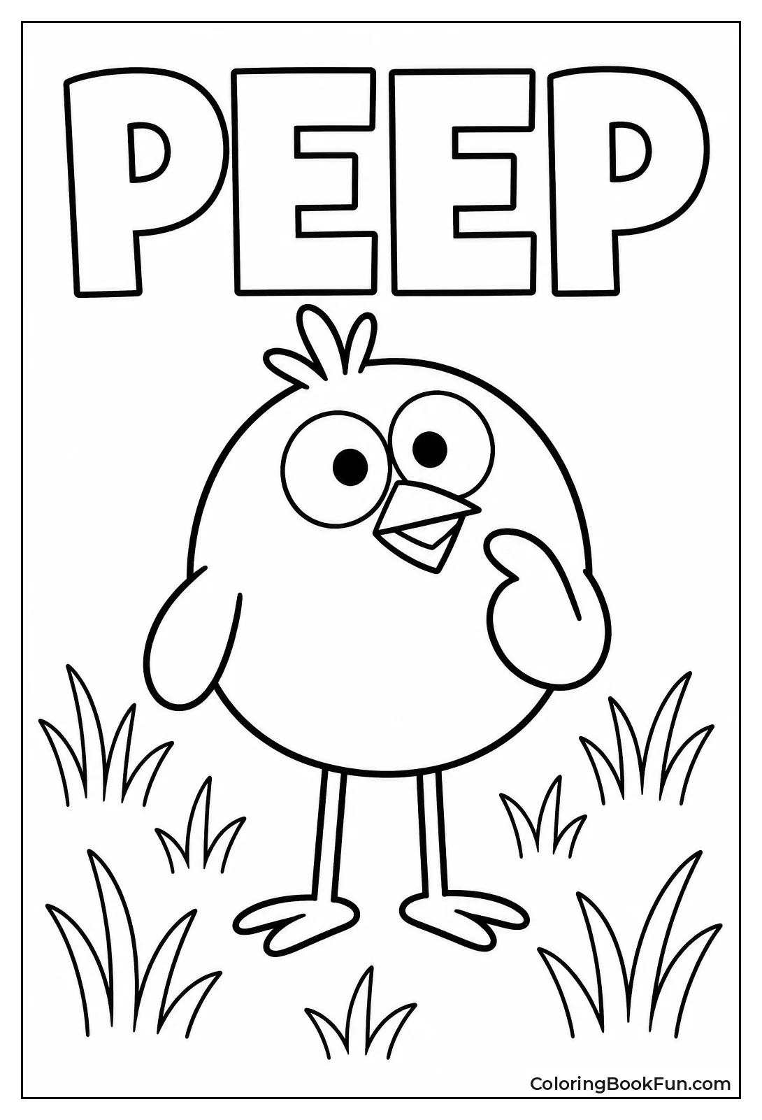 Smiling Peep in Tall Grass