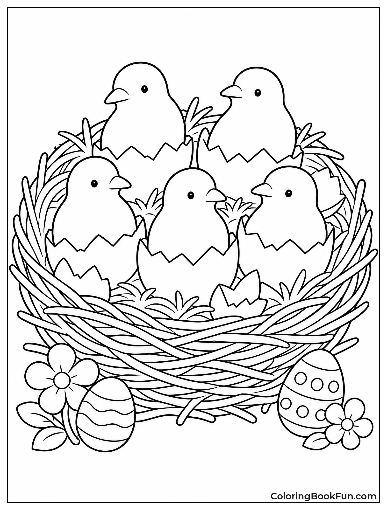 Hatching Peeps in Cozy Nest