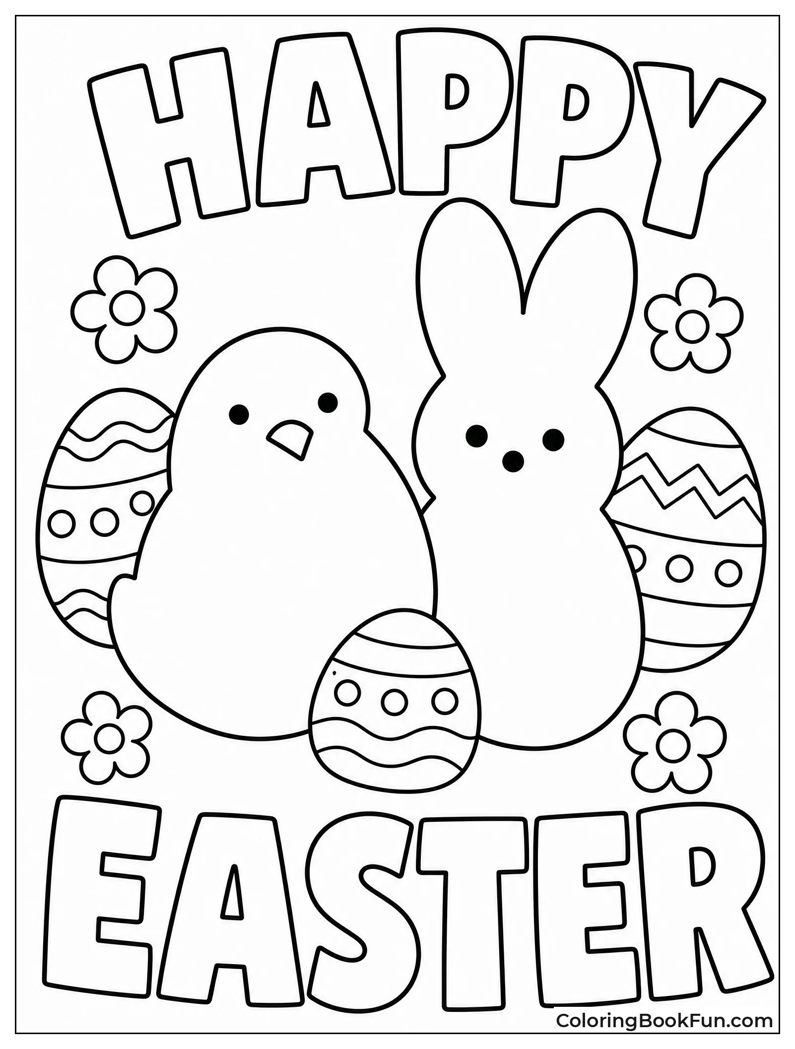 Cute Easter Greeting Card Design