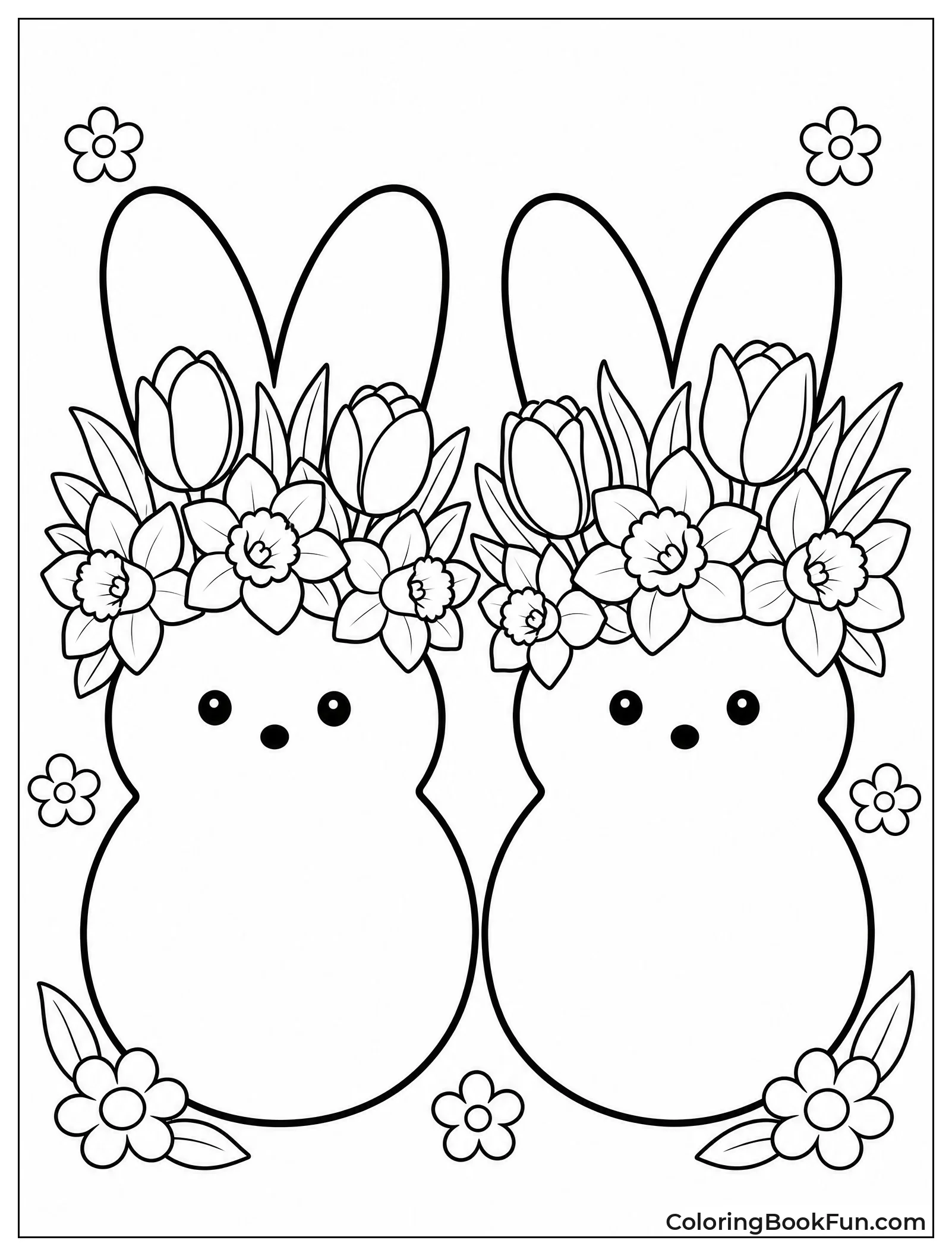Bunnies Wearing Flower Crowns