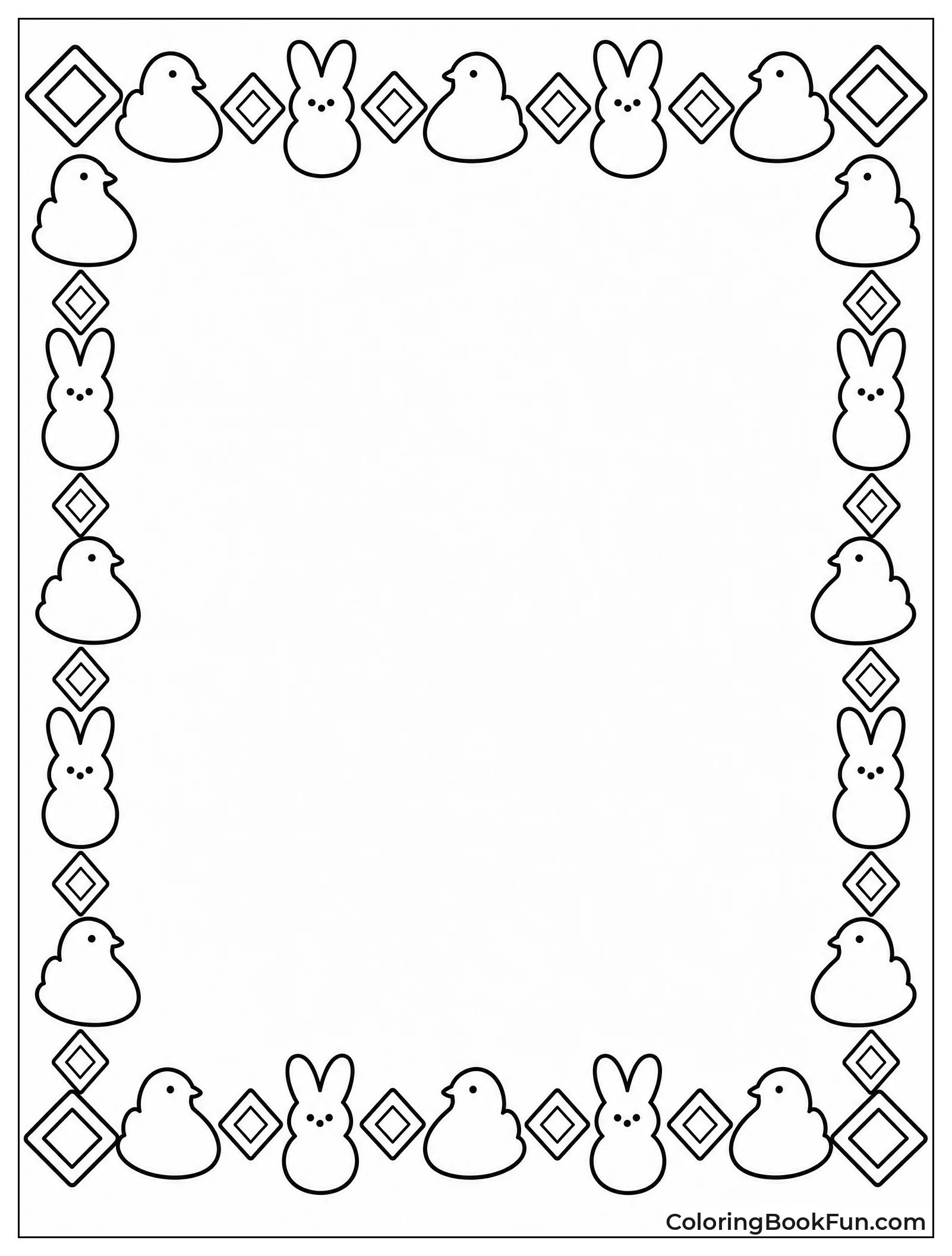 Peep Border with Diamond Shapes