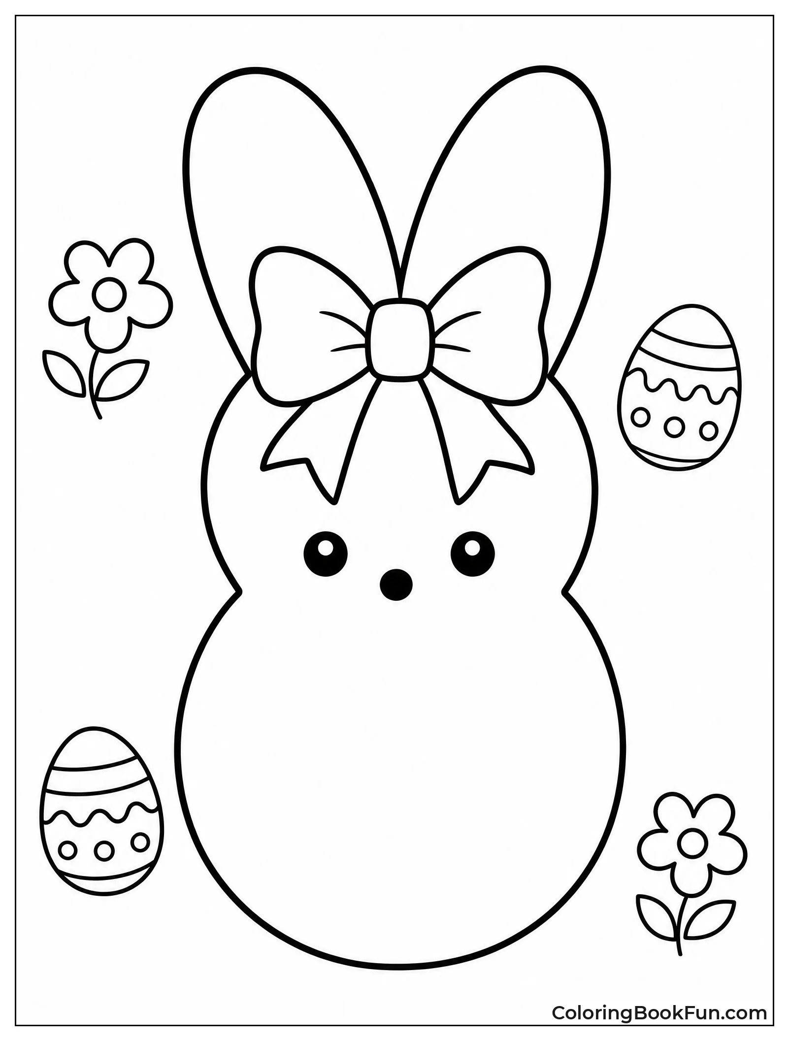 Pink Bunny with Colorful Bow