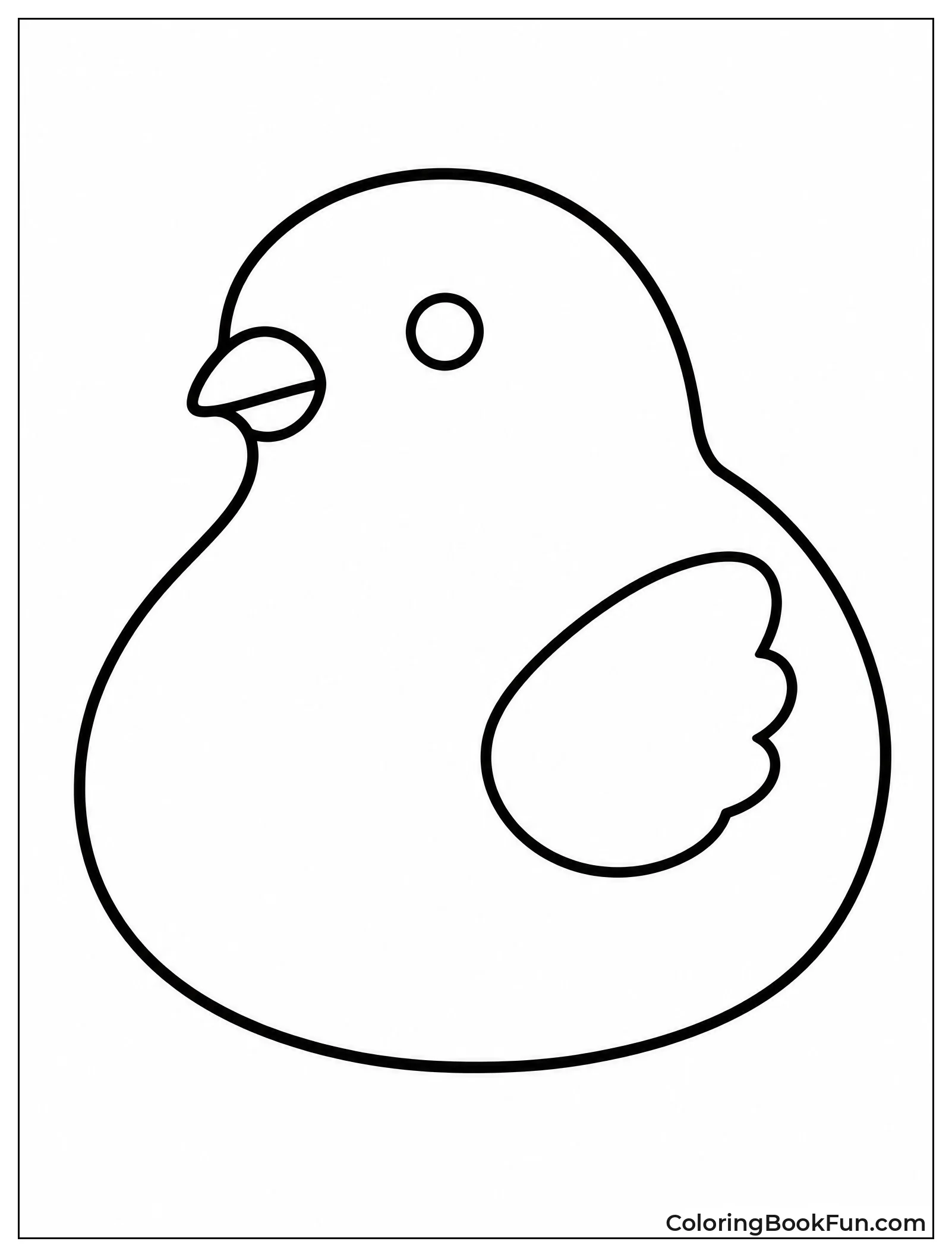 Simple Single Peep Chick Outline