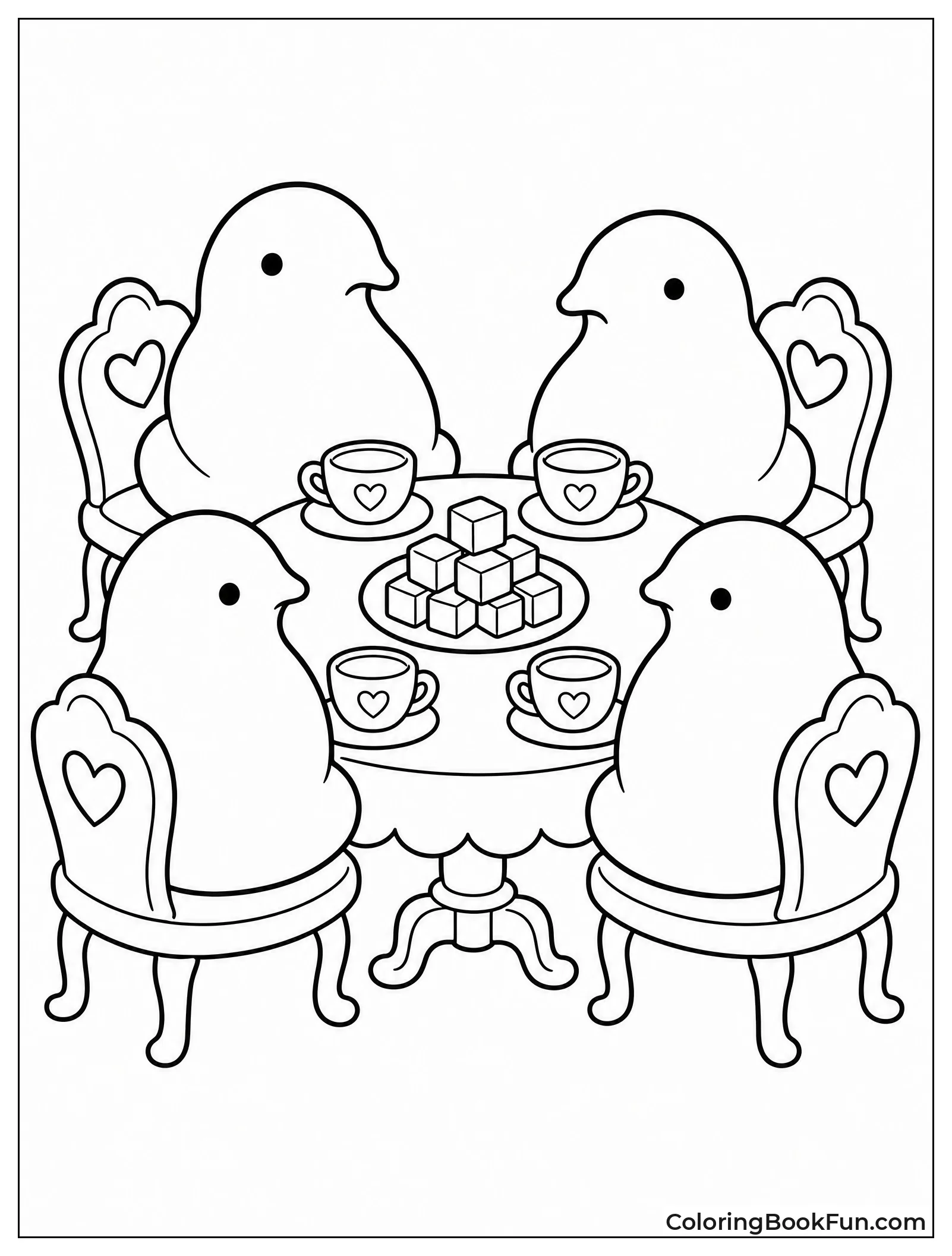 Peeps Having Miniature Tea Party