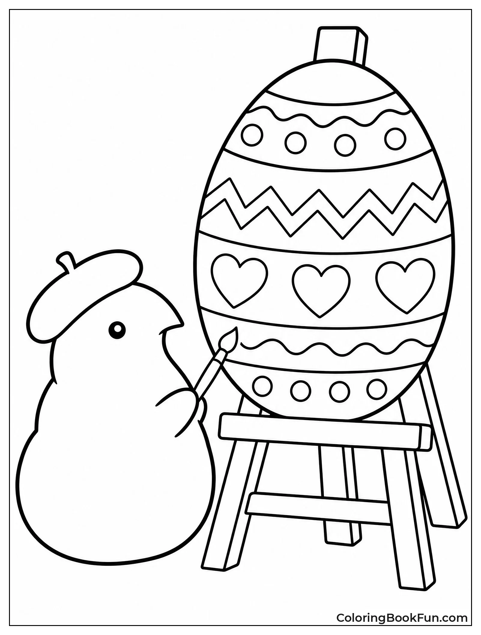 Peep Painting Big Easter Egg