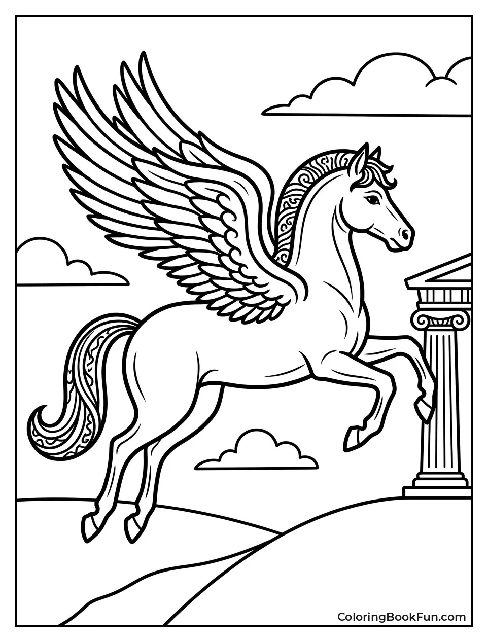 Pegasus in Ancient Greek Vase Style