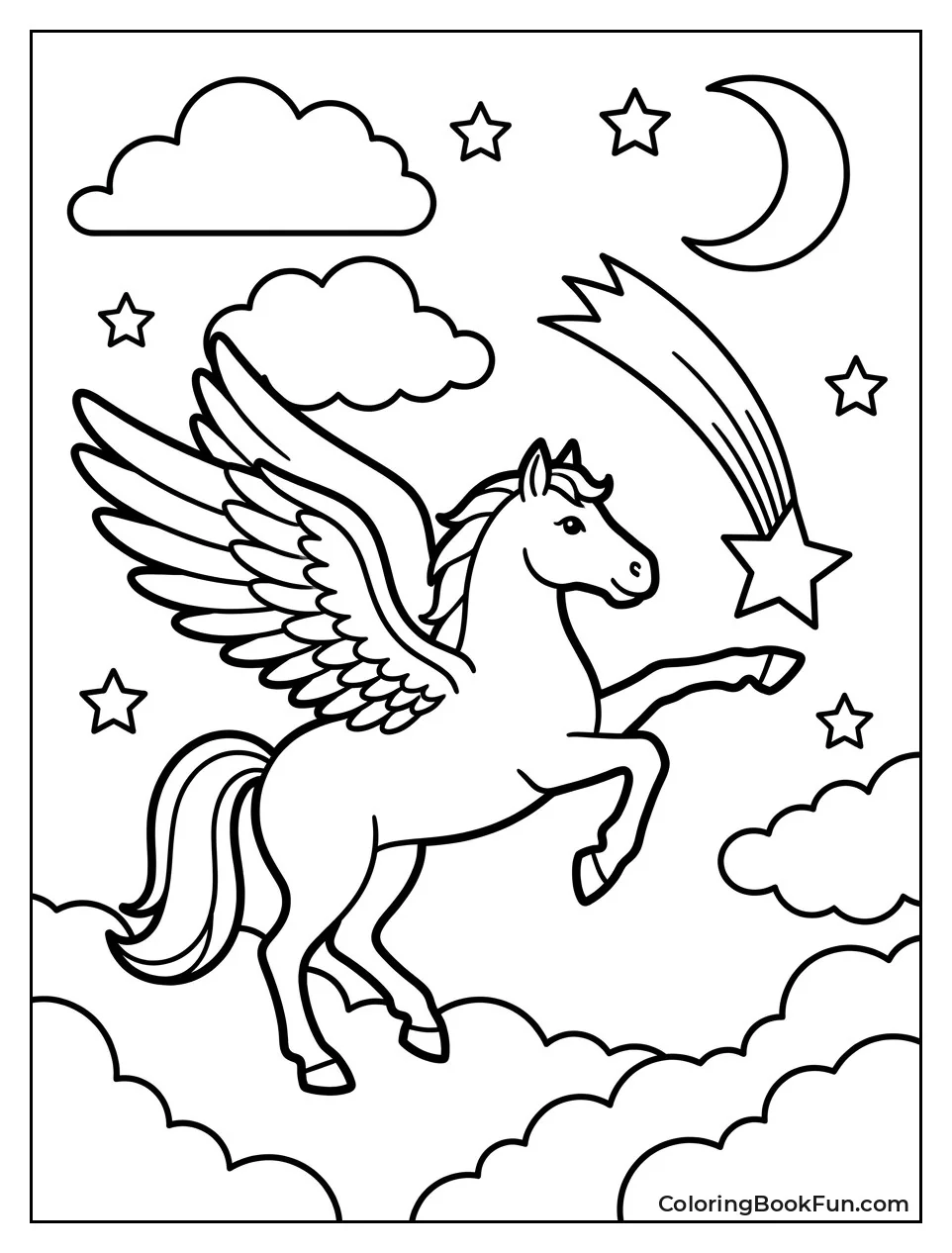Pegasus Reaching for a Falling Star