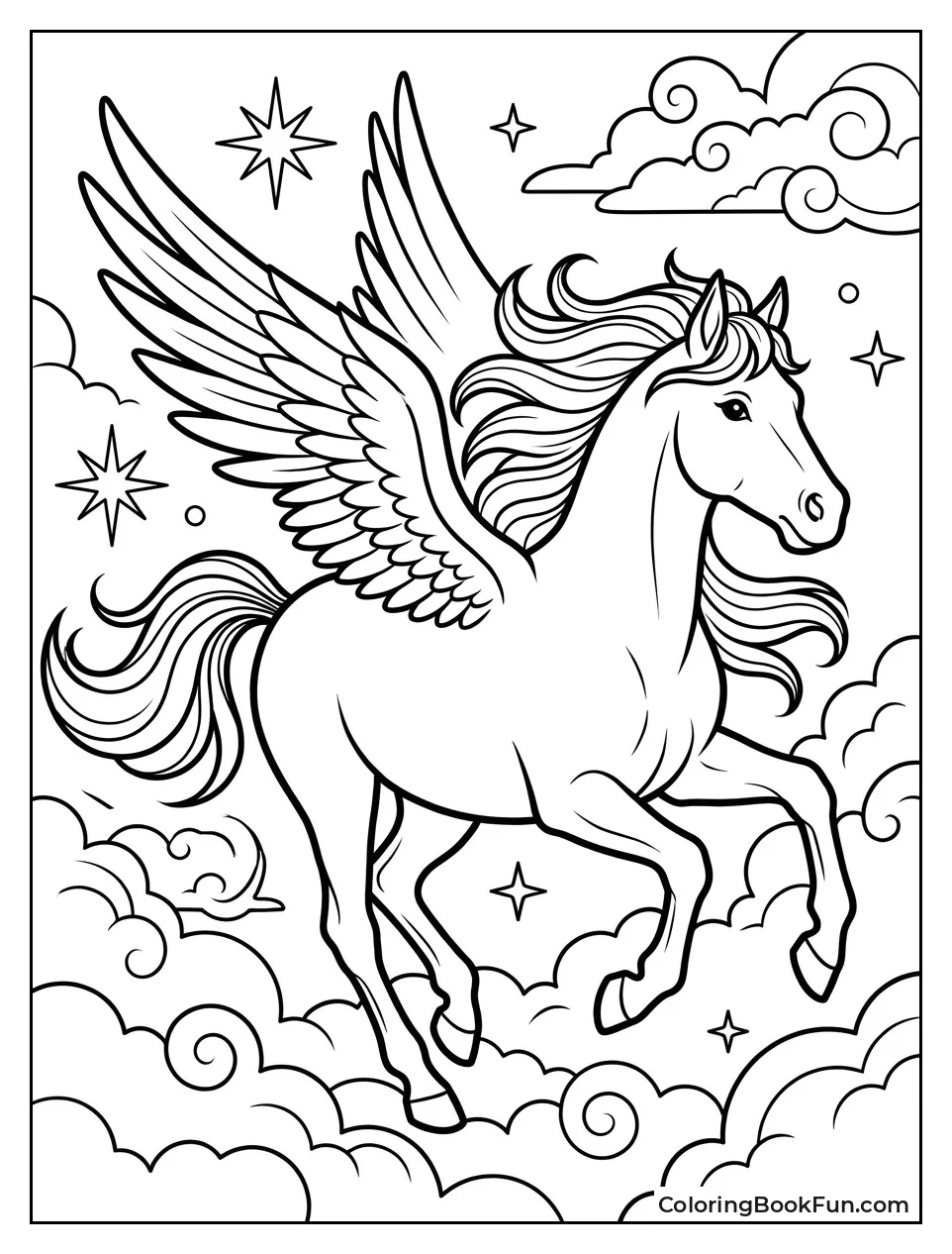 Young Pegasus Taking Its First Flight