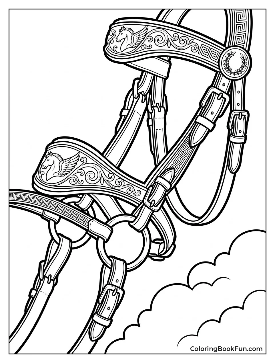 Close Up of a Golden Bridle