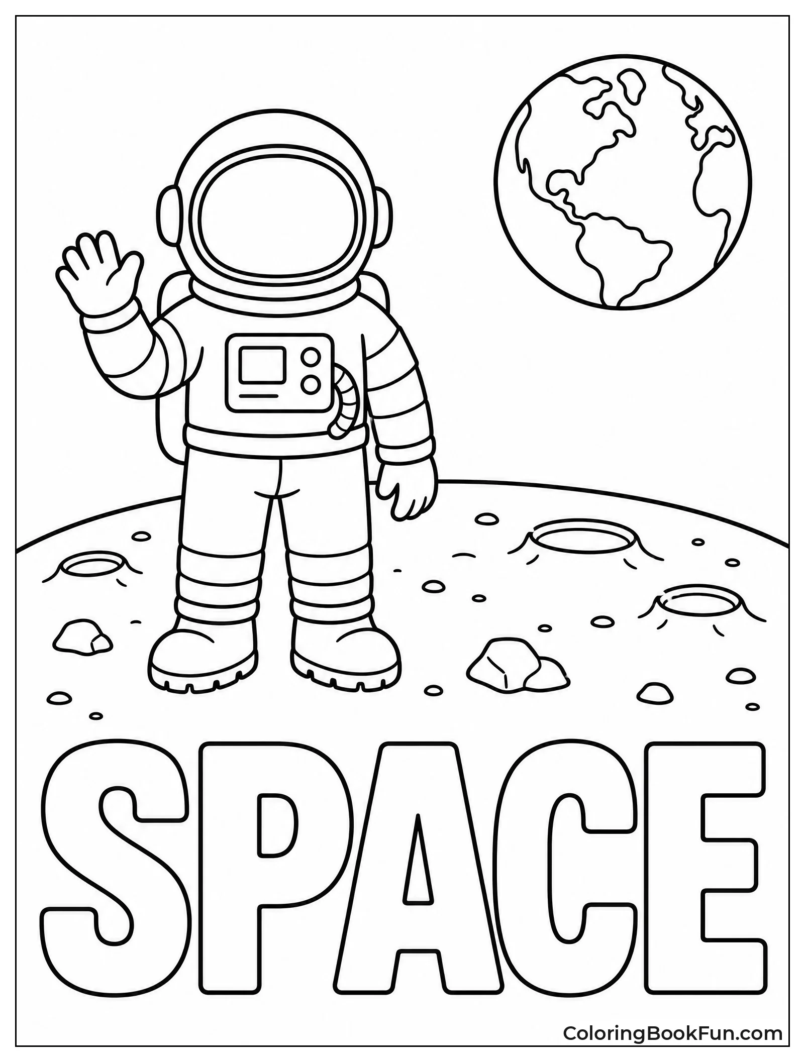 Astronaut Standing on the Moon