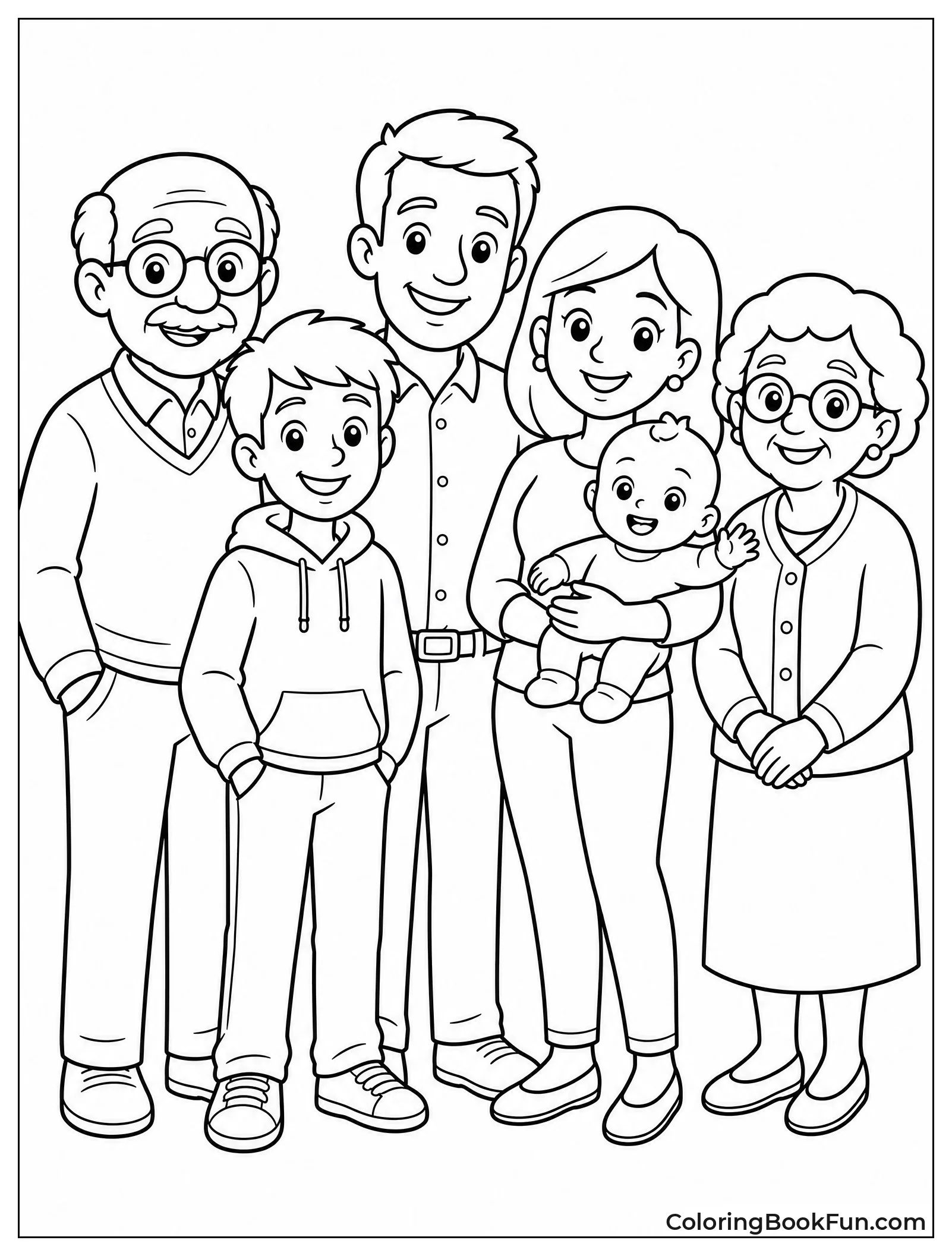 Family Generations Standing Together