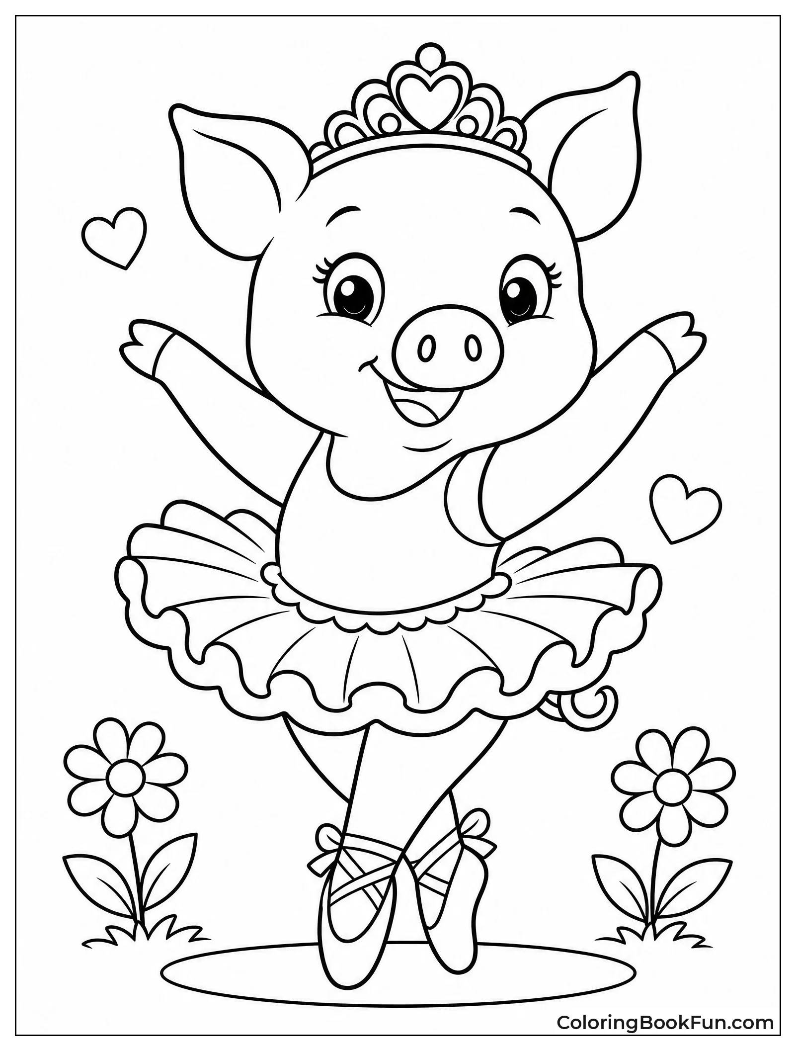 Piglet Dancing in Tutu