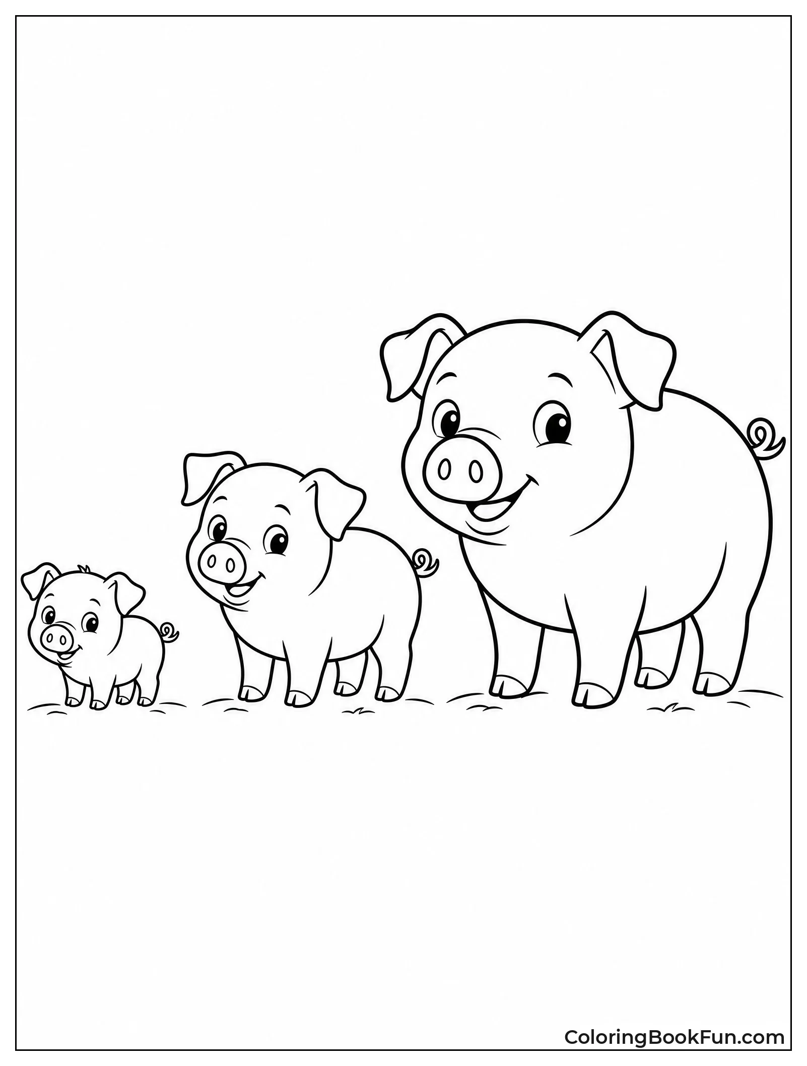 Three Stages of Pig Growth
