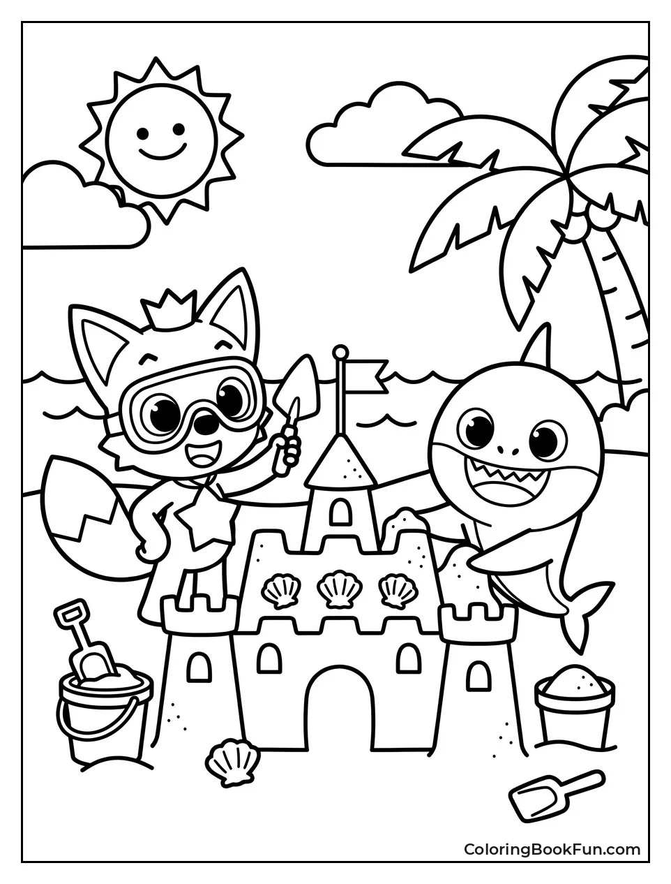 Building Crown Sandcastle on Beach