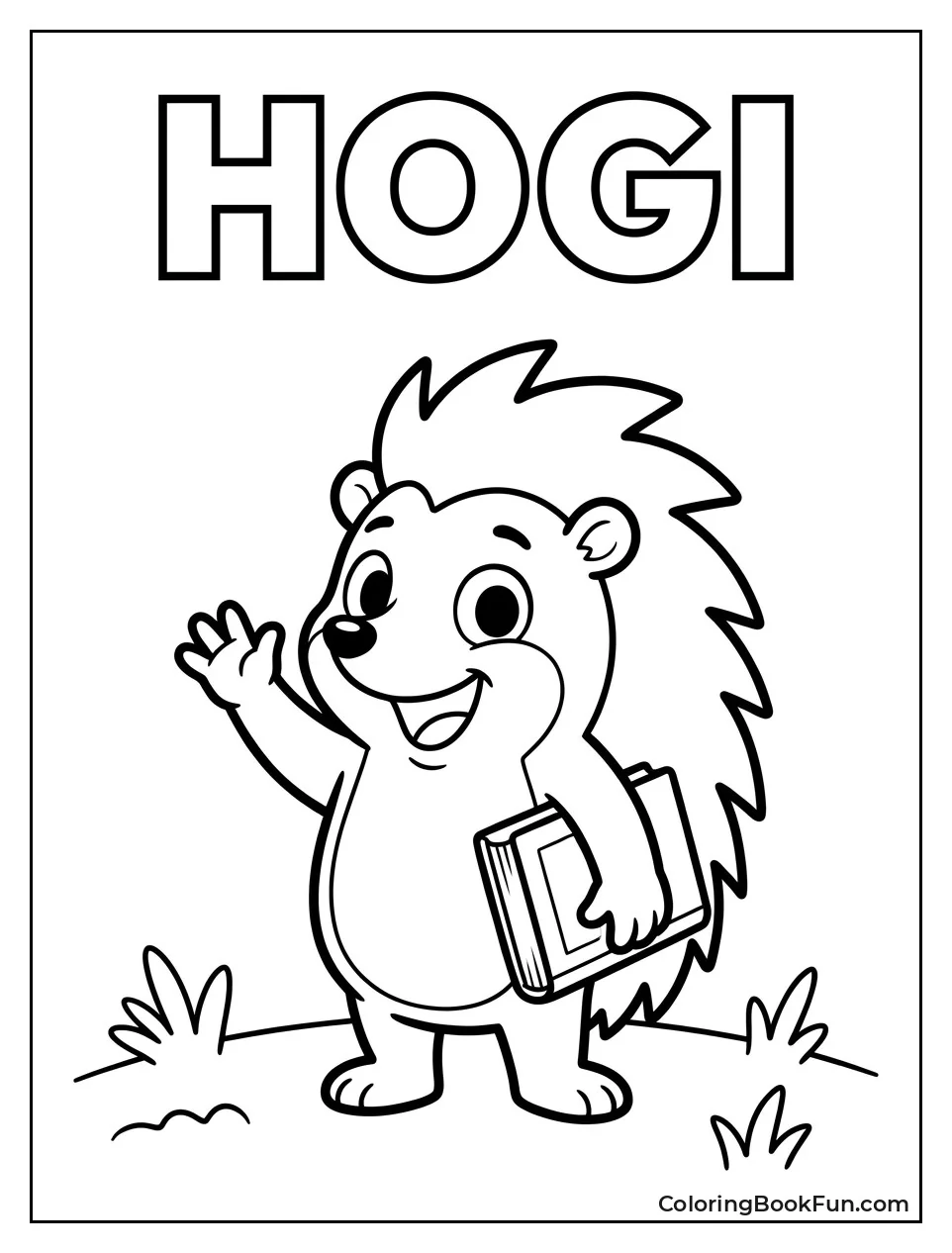 Hogi Waves with His Book