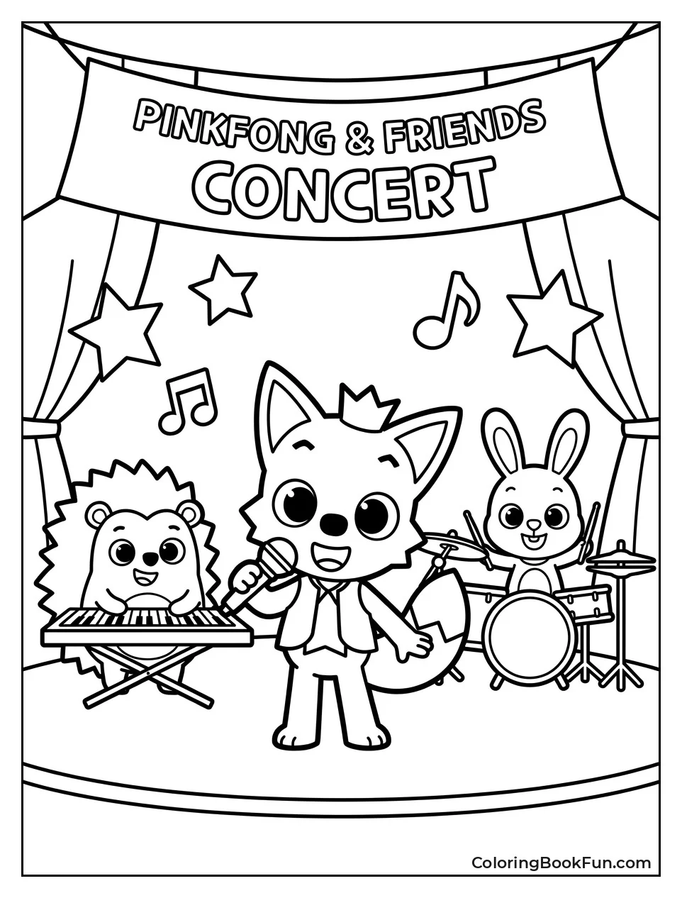 Band Performs on Bright Stage