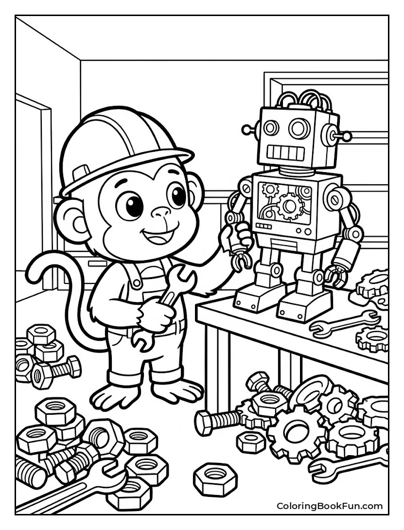 Poki Builds Robot with Tools