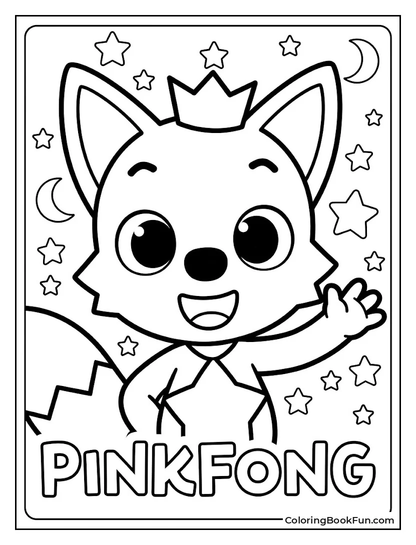 Pinkfong Smiles with Golden Crown