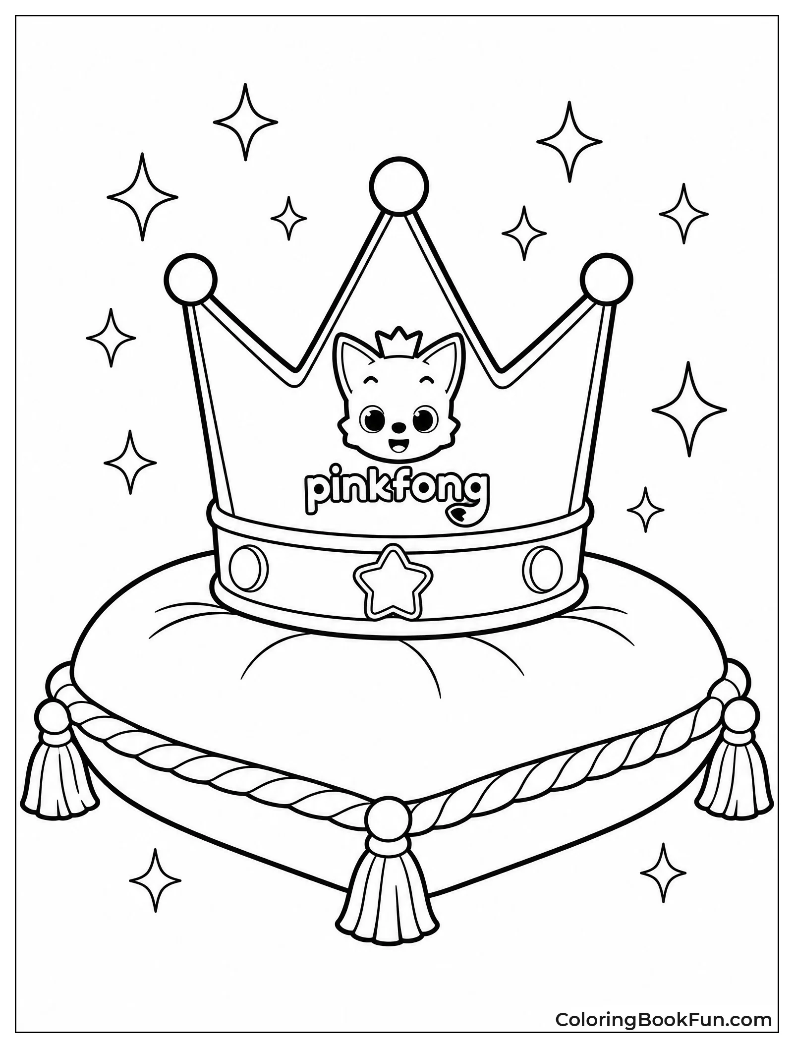 Golden Crown on Velvet Cushion
