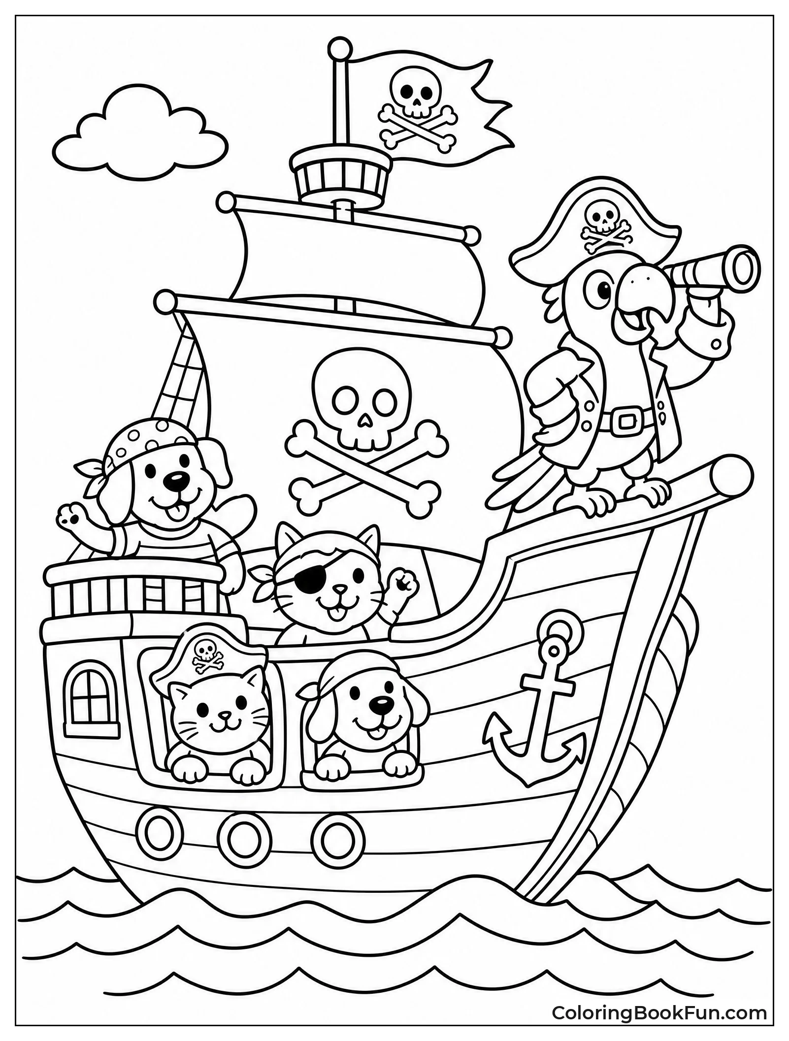 Animal Crew on Pirate Ship