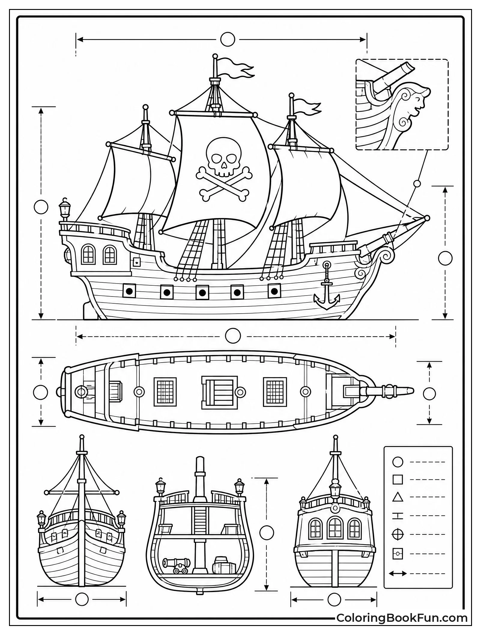Blueprint of Pirate Ship Design