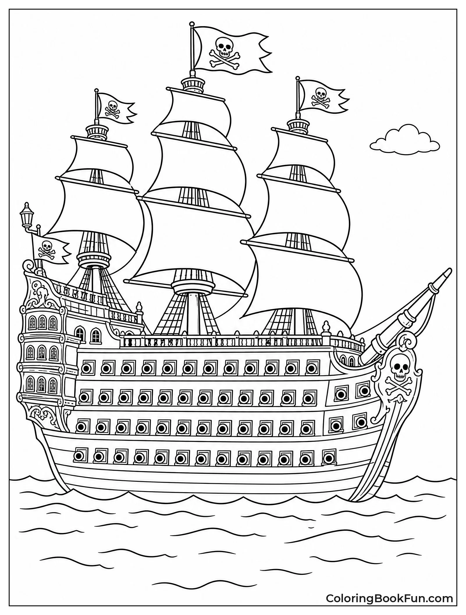Massive Man of War Ship