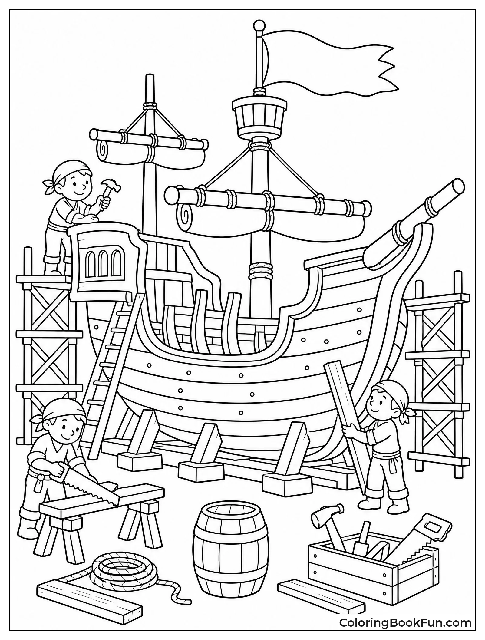 Building a Pirate Ship in Yard