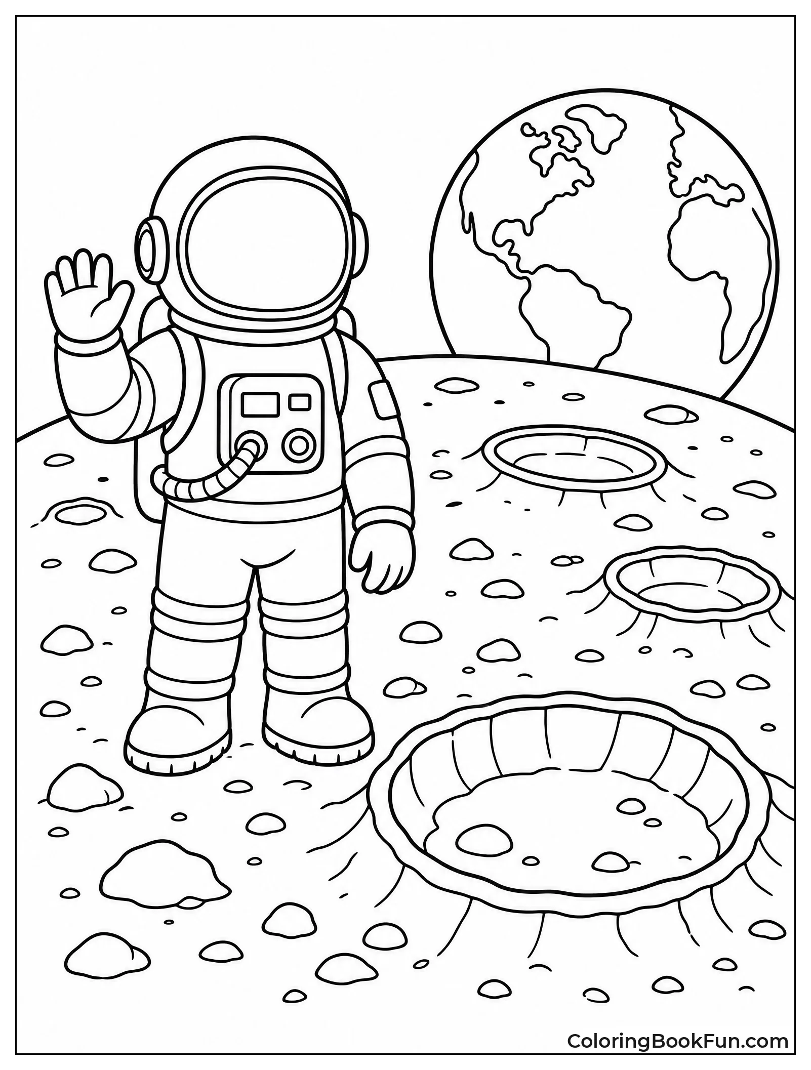Astronaut Walking On The Moon