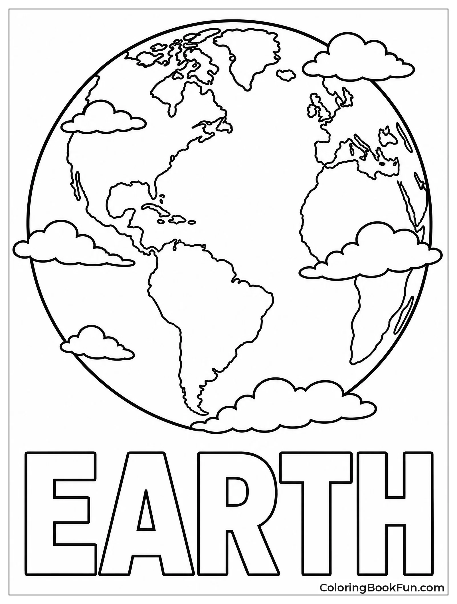 Realistic Earth Globe From Space