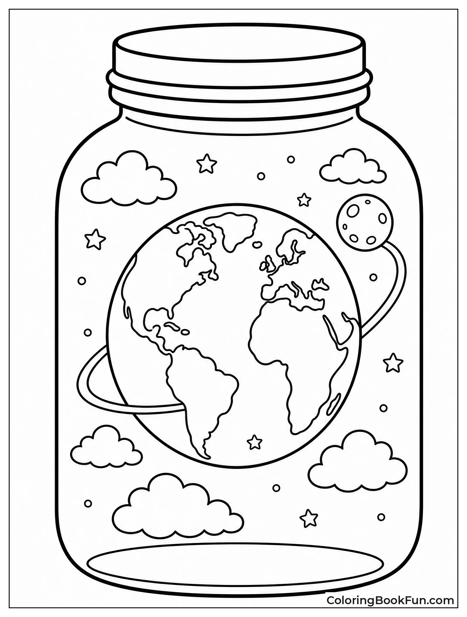 Earth Inside a Glass Jar