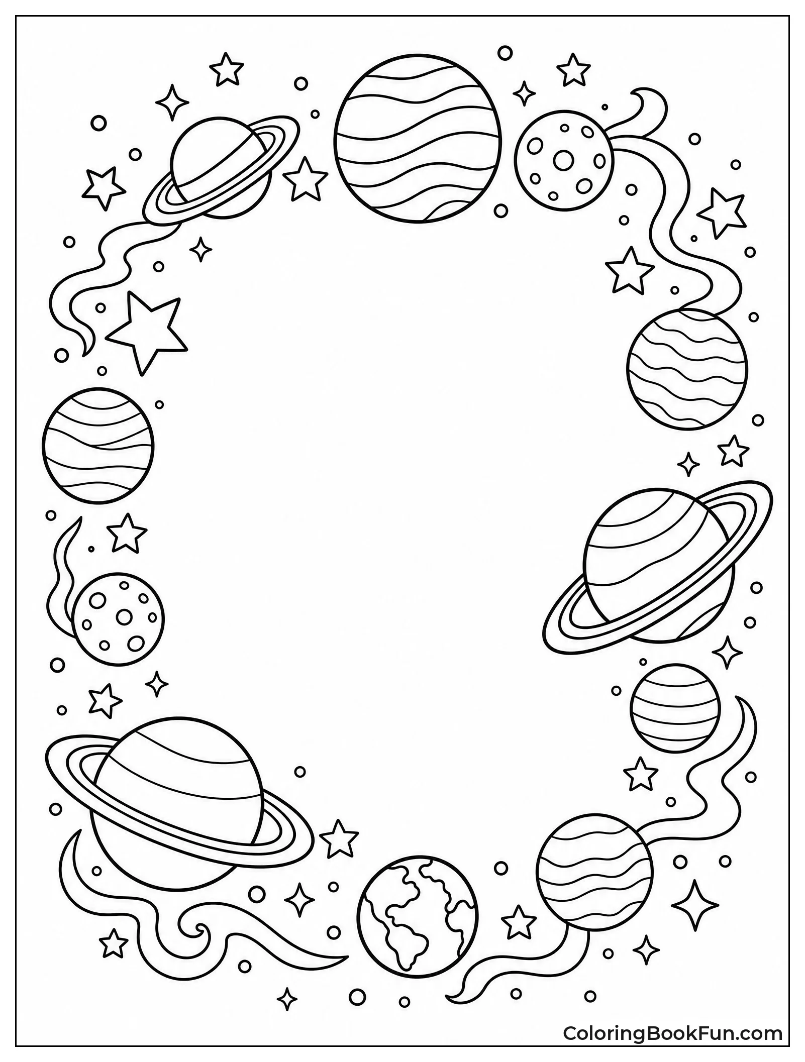 Wreath Made Of Planets And Stars